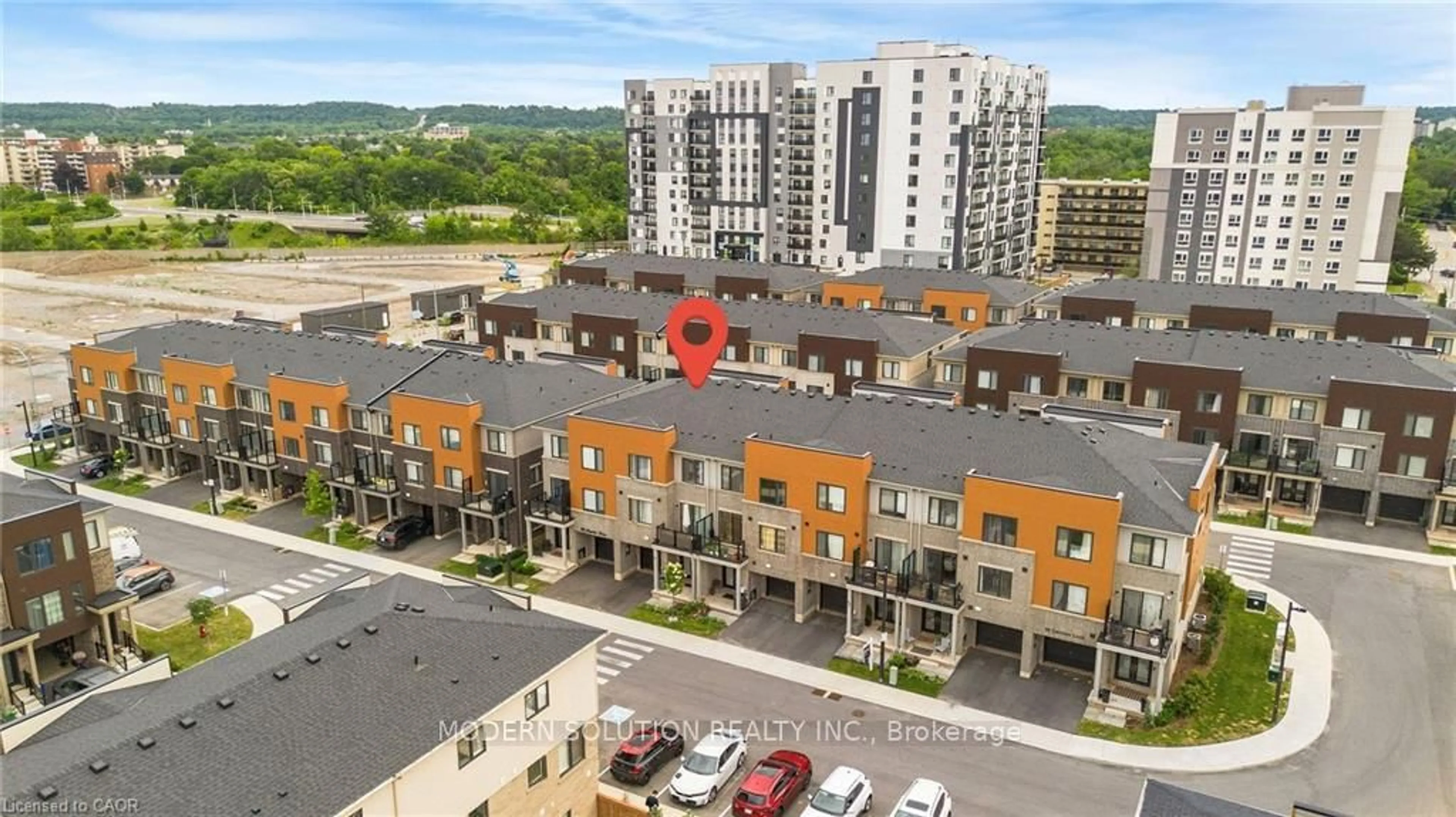 A pic from outside/outdoor area/front of a property/back of a property/a pic from drone, city buildings view from balcony for 96 Dryden Lane, Hamilton Ontario L8H 0B6