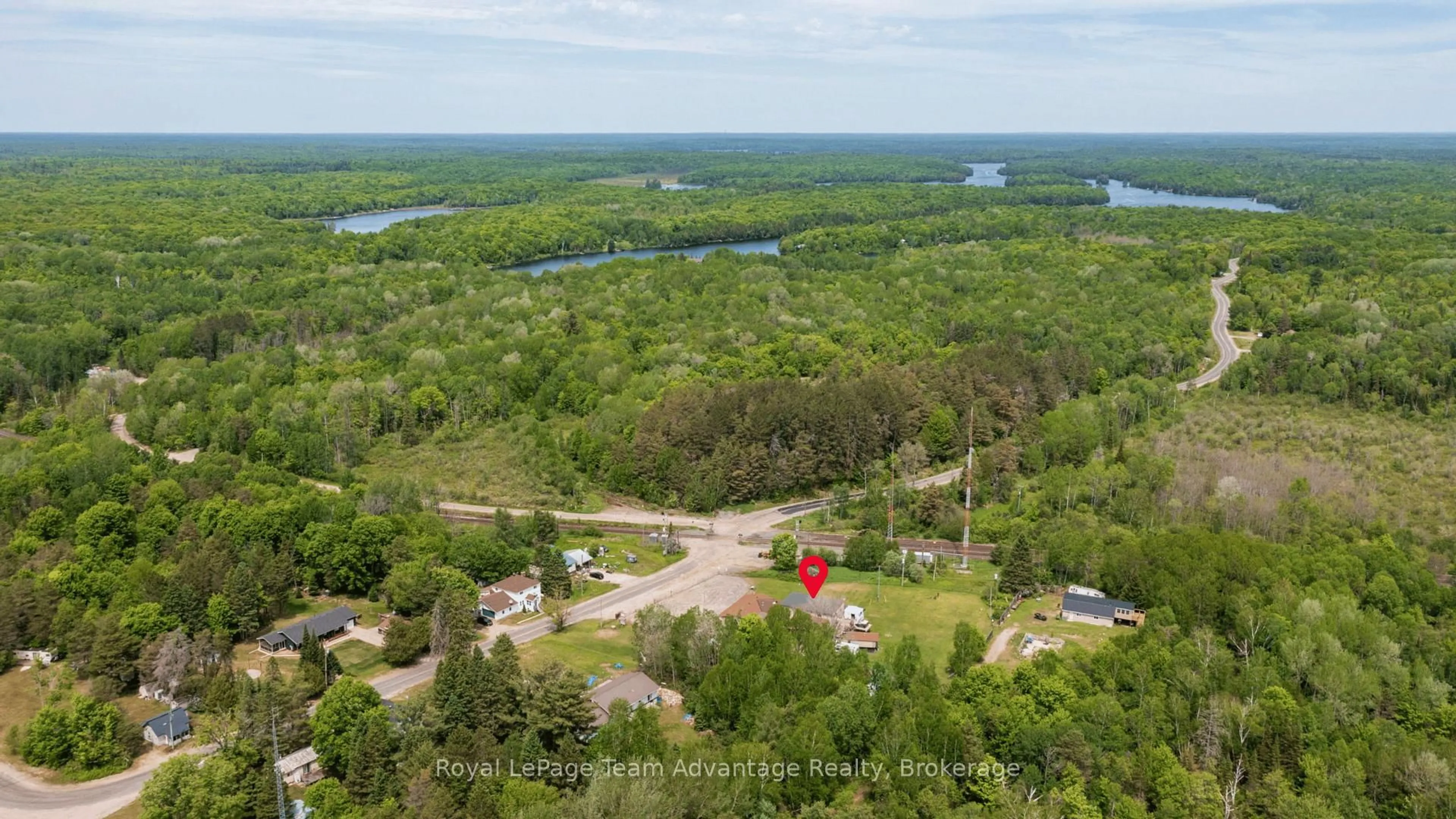 A pic from outside/outdoor area/front of a property/back of a property/a pic from drone, water/lake/river/ocean view for 1294 Highway 520, Whitestone Ontario P0A 1G0