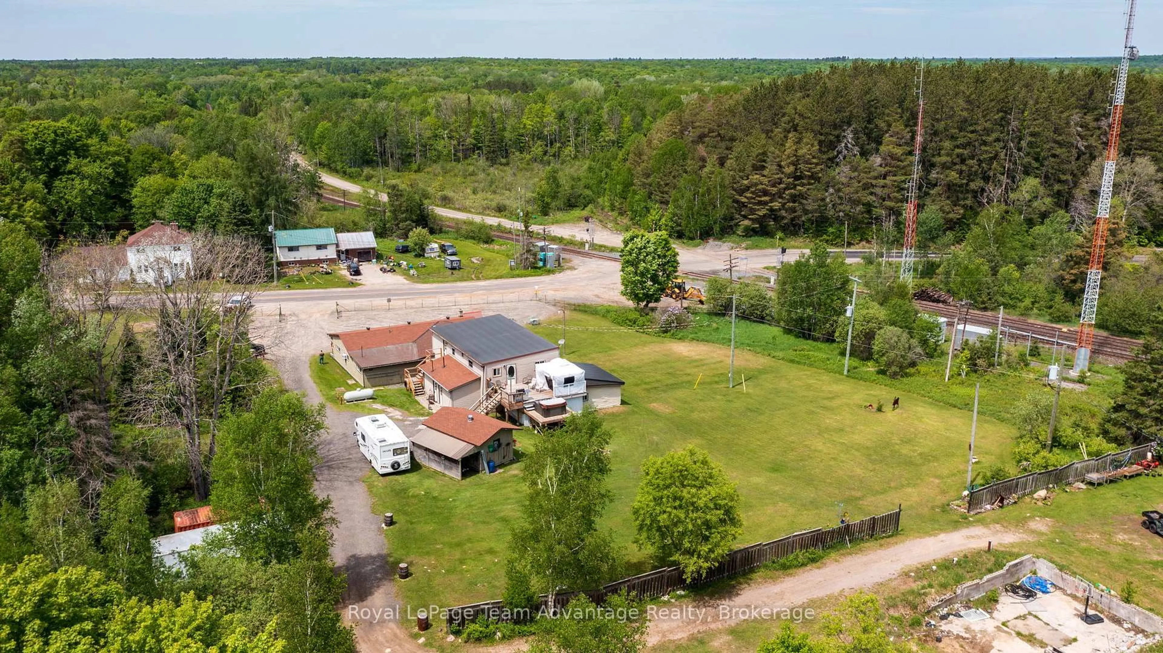 A pic from outside/outdoor area/front of a property/back of a property/a pic from drone, unknown for 1294 Highway 520, Whitestone Ontario P0A 1G0