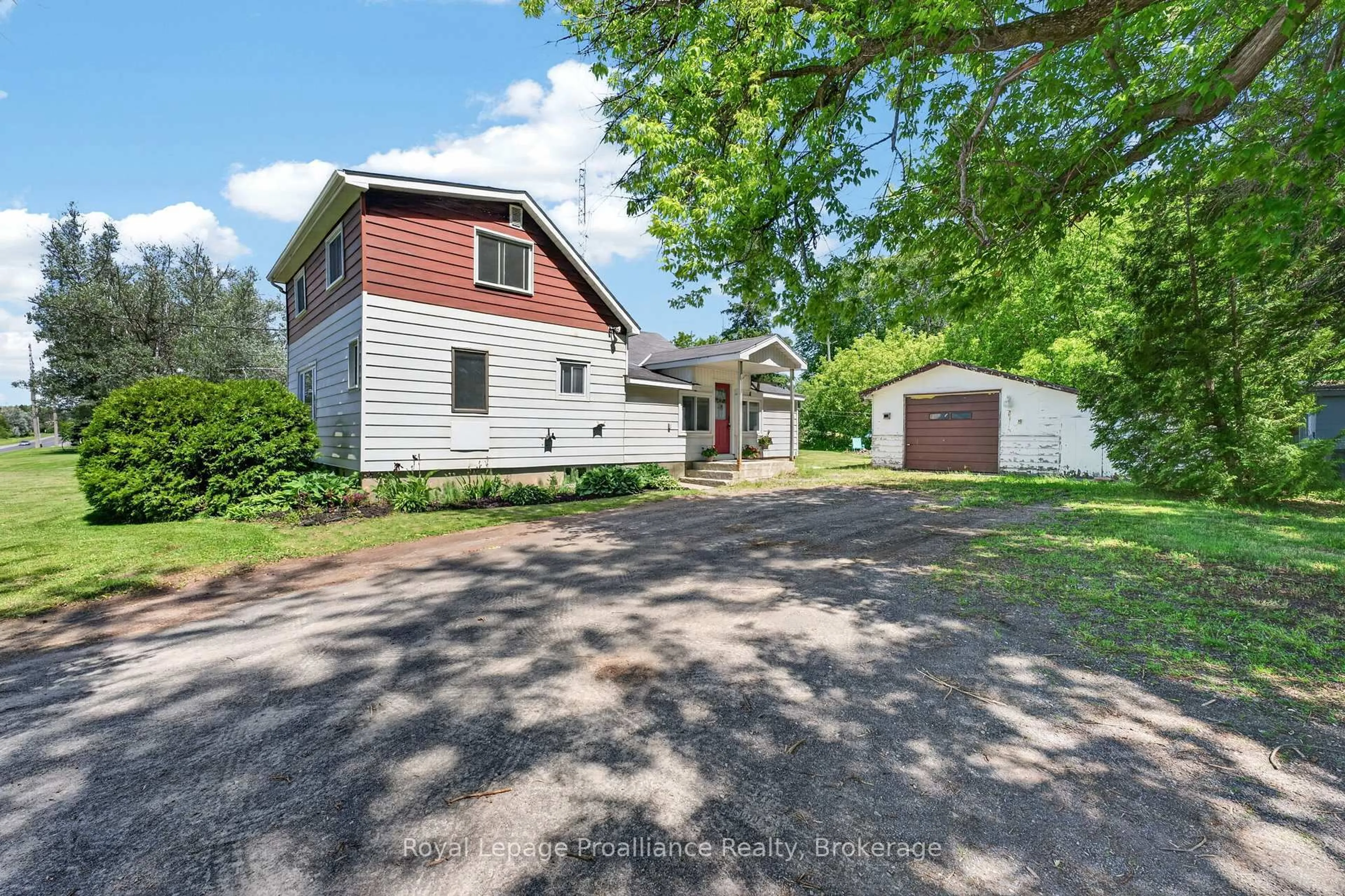 A pic from outside/outdoor area/front of a property/back of a property/a pic from drone, street for 6090 Old Hwy 2 Highway, Shannonville Ontario K0K 3A0