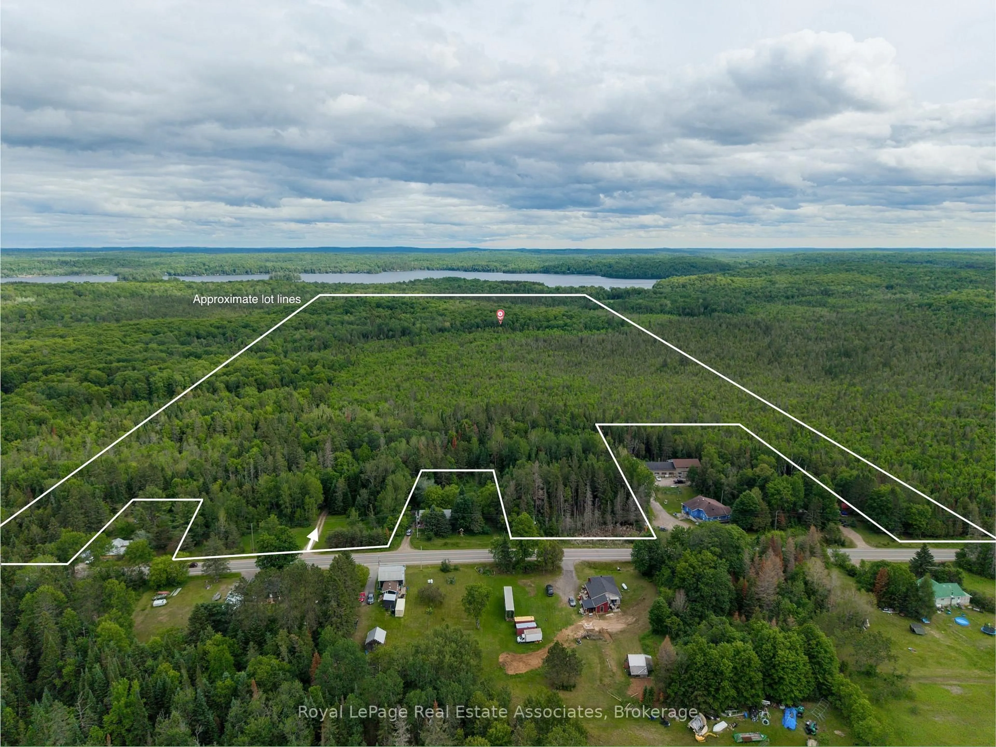 A pic from outside/outdoor area/front of a property/back of a property/a pic from drone, water/lake/river/ocean view for 5301 Hwy 620 Highway, Coe Hill Ontario K0L 1P0