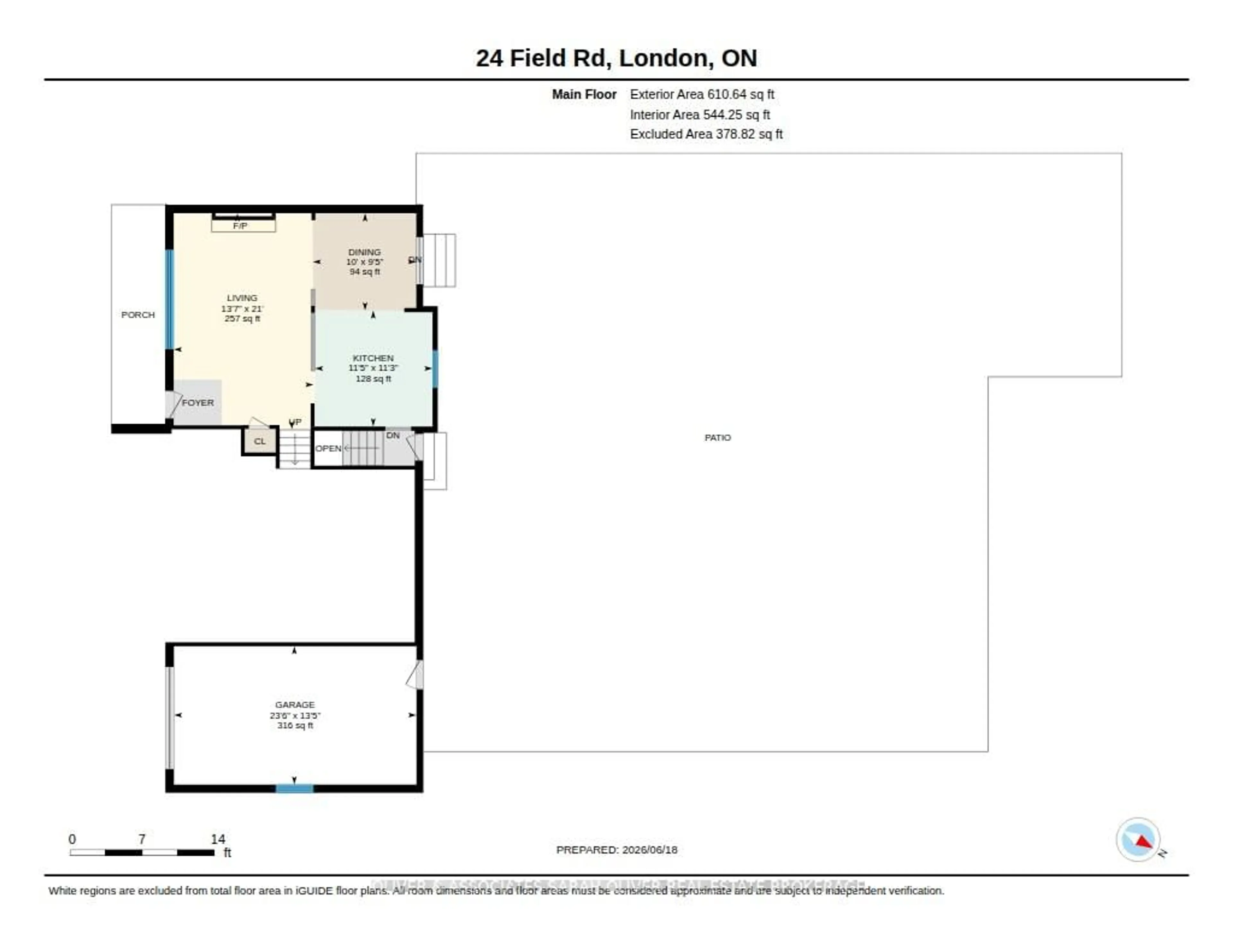 Floor plan for 24 Field Rd, London South Ontario N6P 1C5