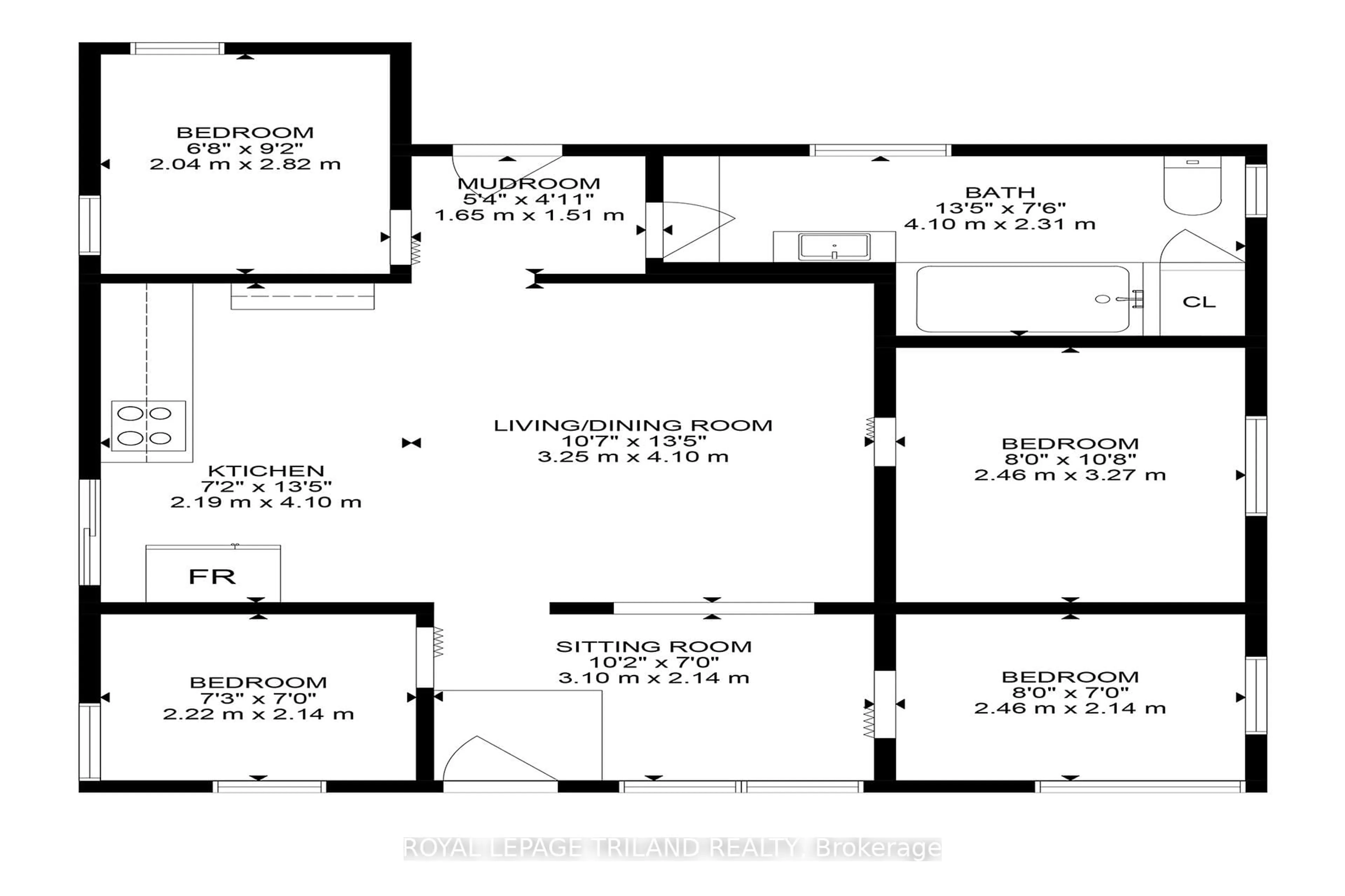 Floor plan for 26 Elmwood Ave, Lambton Shores Ontario N0M 1T0
