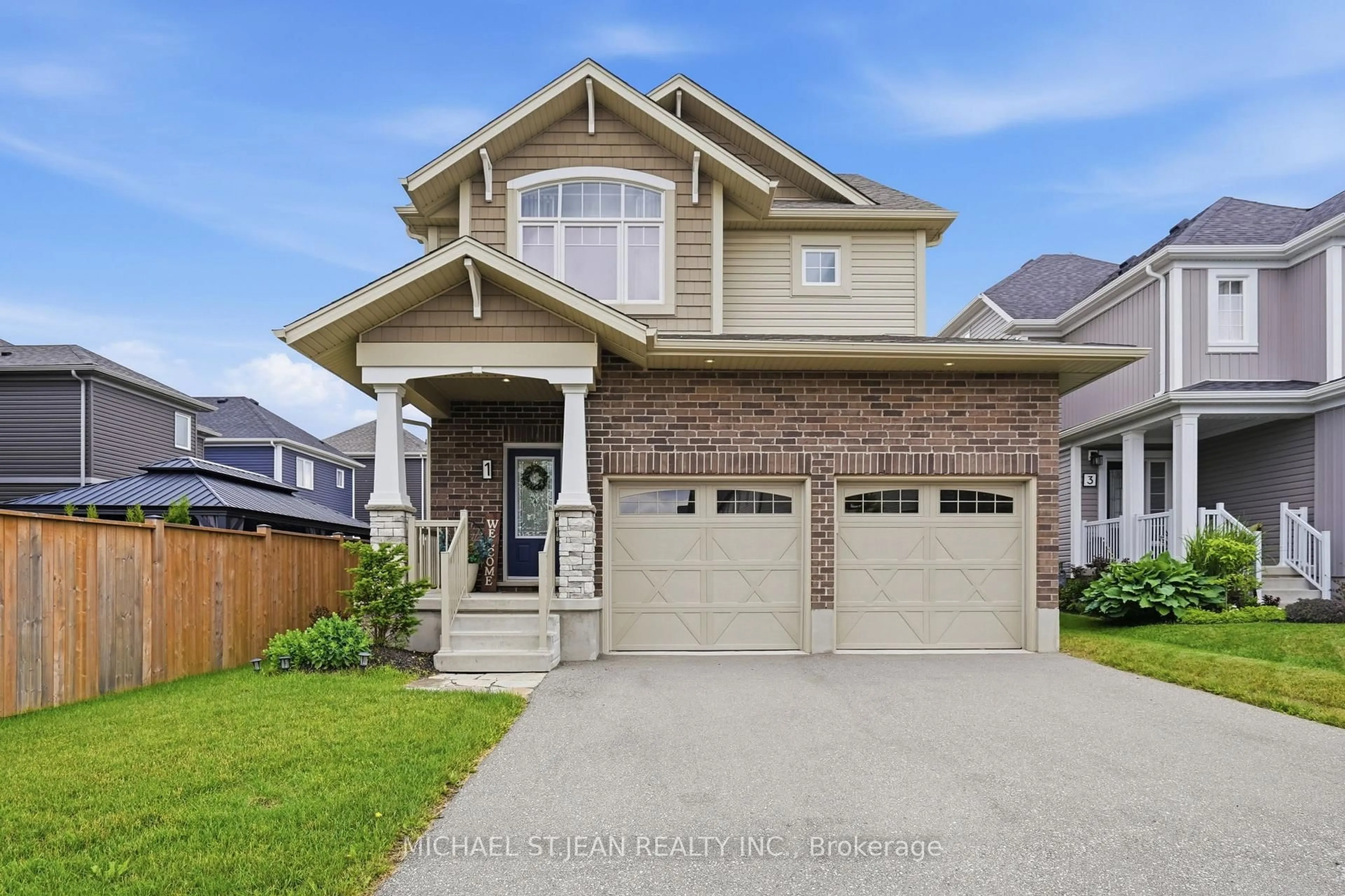 Home with brick exterior material, street for 1 Bawcutt Cres, Brant Ontario N3L 0G7