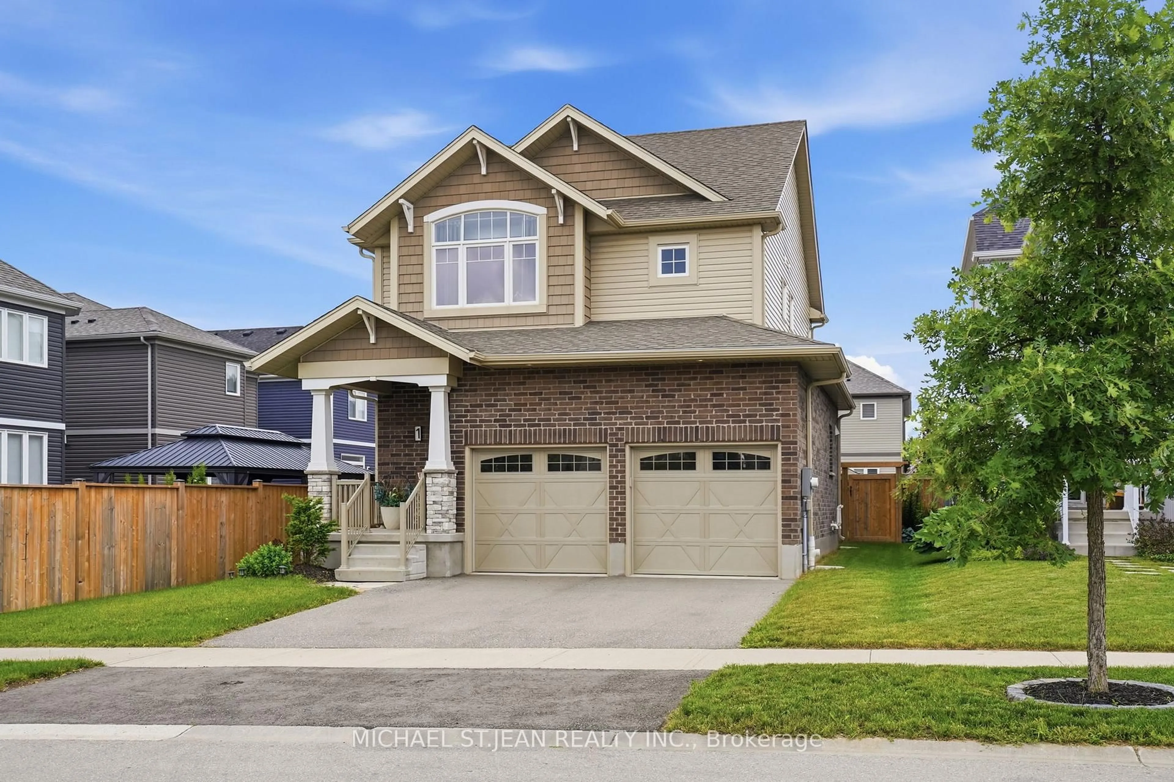 Home with brick exterior material, street for 1 Bawcutt Cres, Brant Ontario N3L 0G7