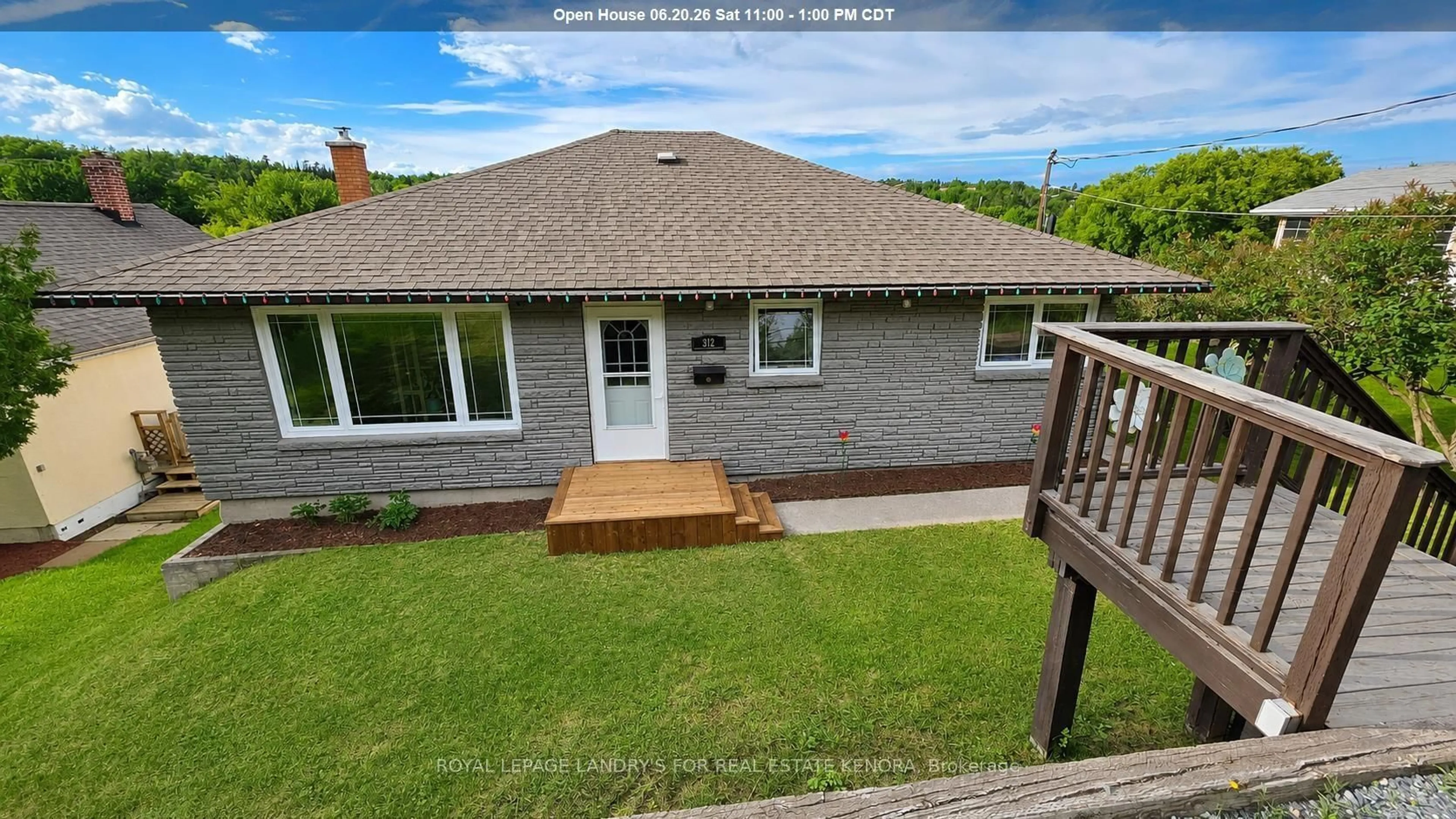 A pic from outside/outdoor area/front of a property/back of a property/a pic from drone, street for 912 Ninth St, Kenora Ontario P9N 2T2