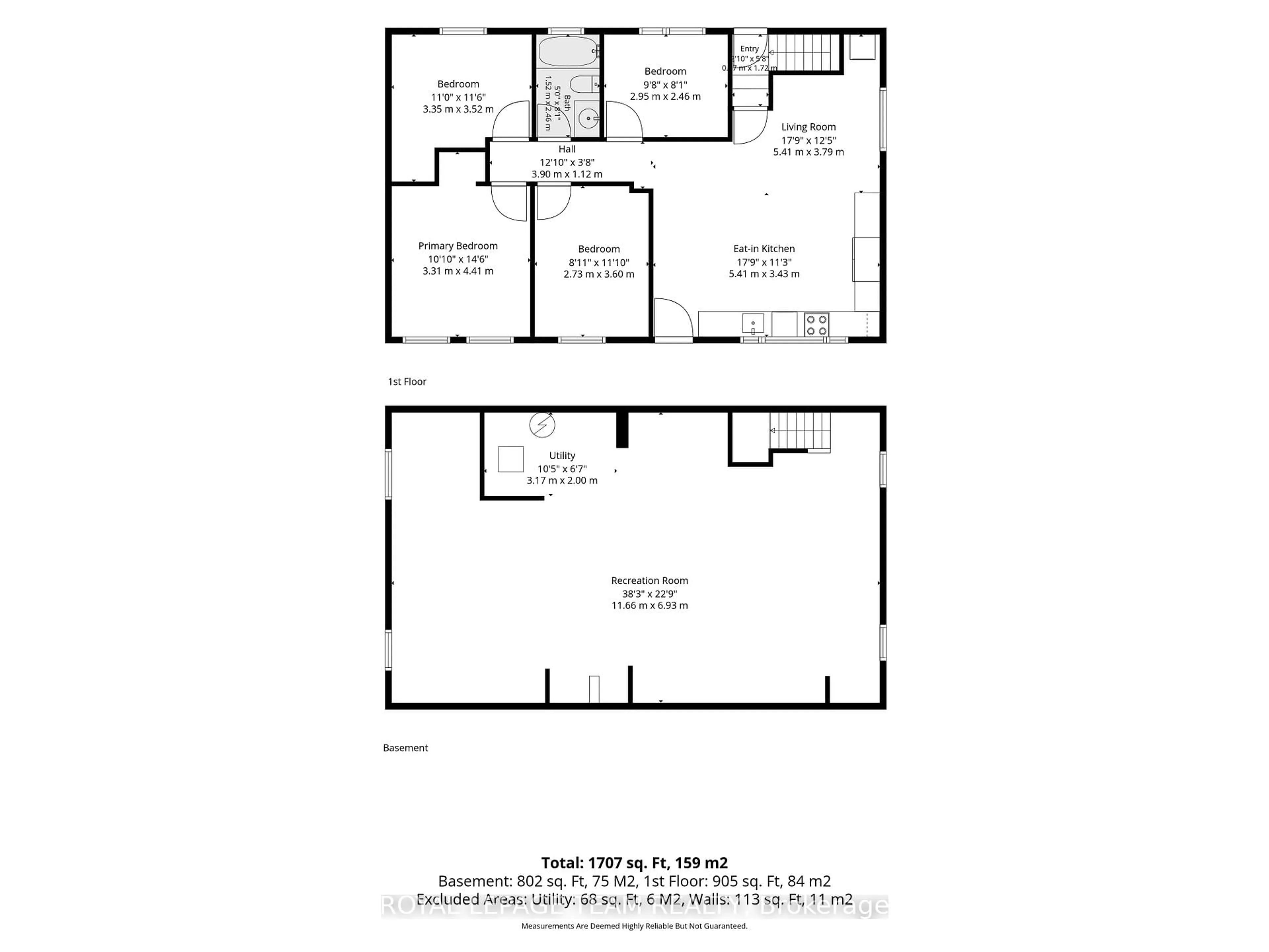 Floor plan for 126 David Dr, Ottawa Ontario K2G 2N9