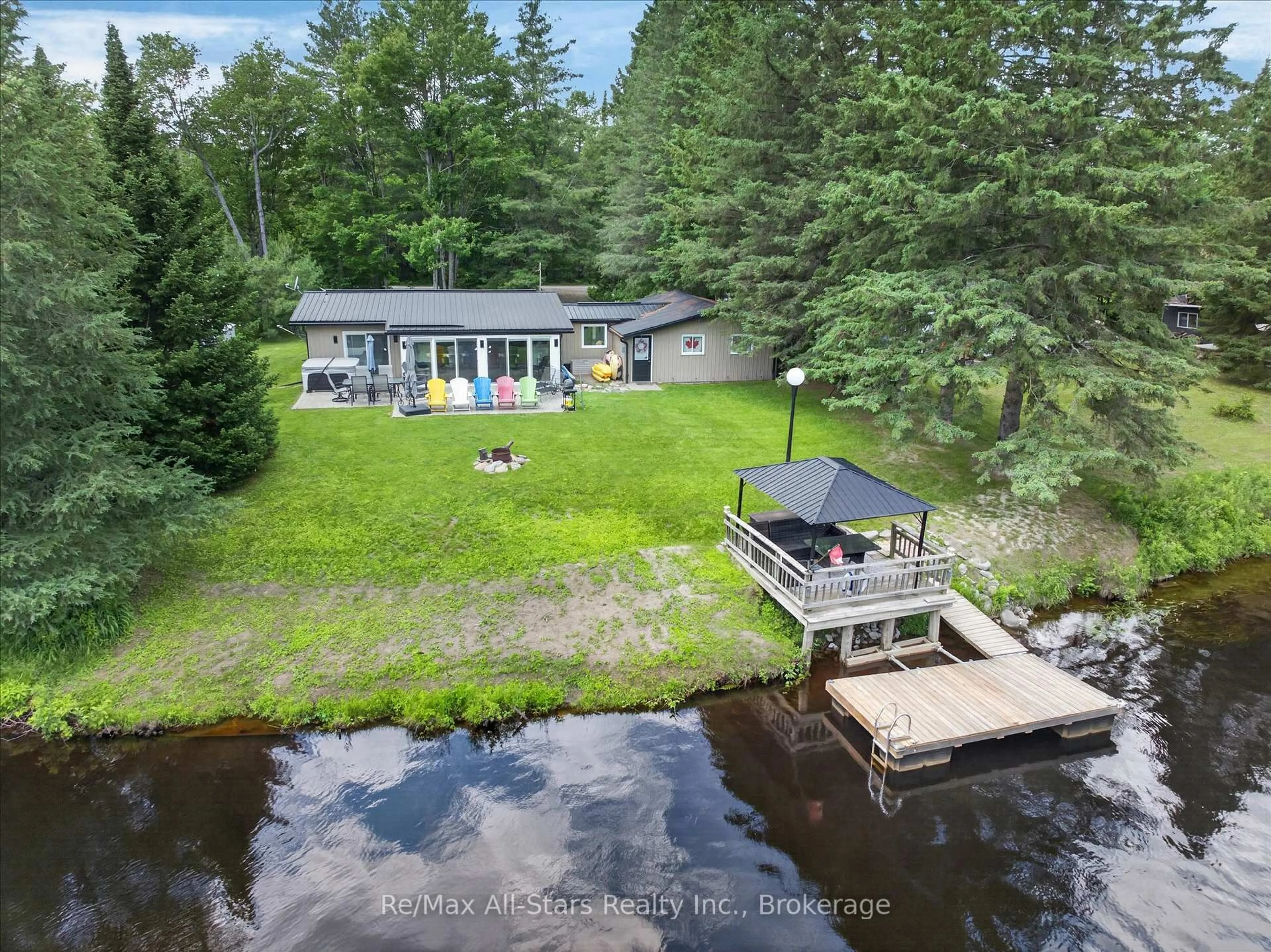 A pic from outside/outdoor area/front of a property/back of a property/a pic from drone, water/lake/river/ocean view for 75 Cedarplank Rd, Kawartha Lakes Ontario K0M 1N0