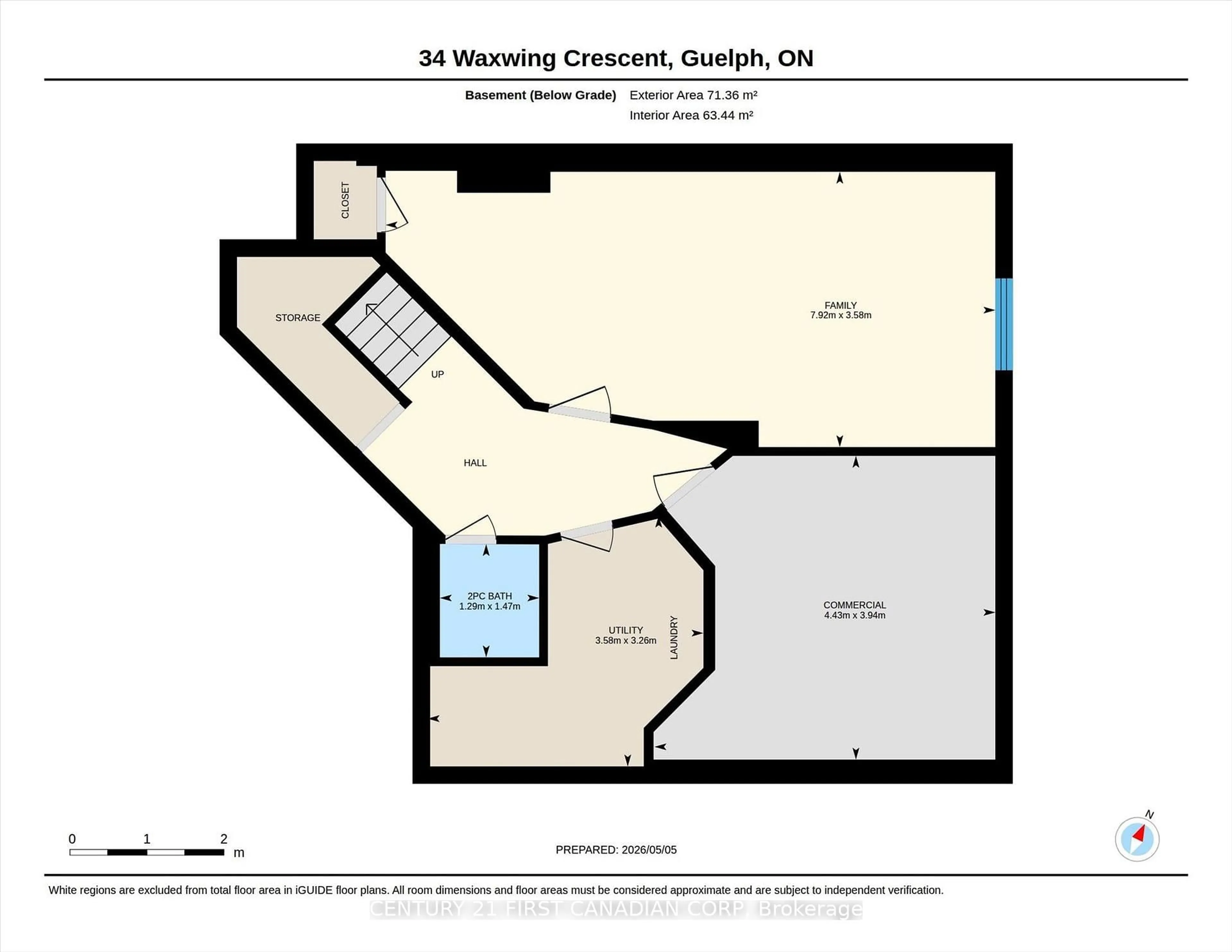 Floor plan for 34 Waxwing Cres, Guelph Ontario N1C 1E3