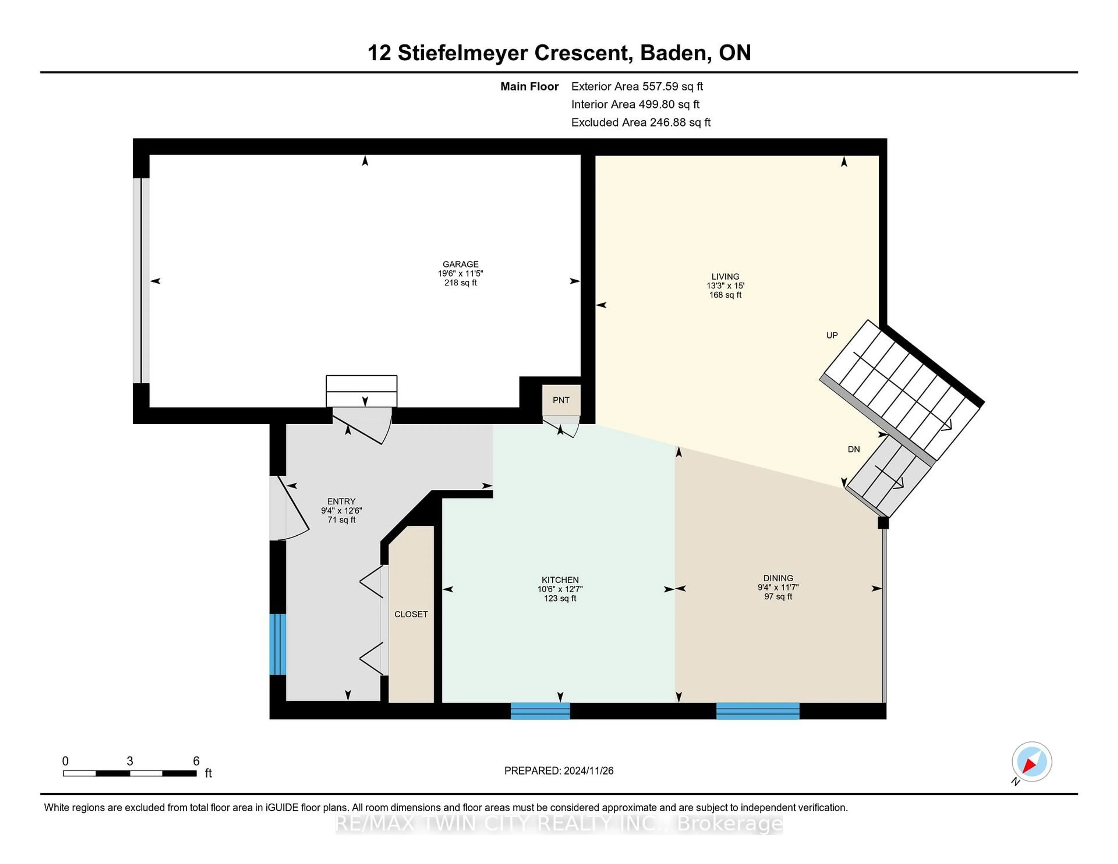 Floor plan for 12 Stiefelmeyer Cres, Wilmot Ontario N3A 2L1