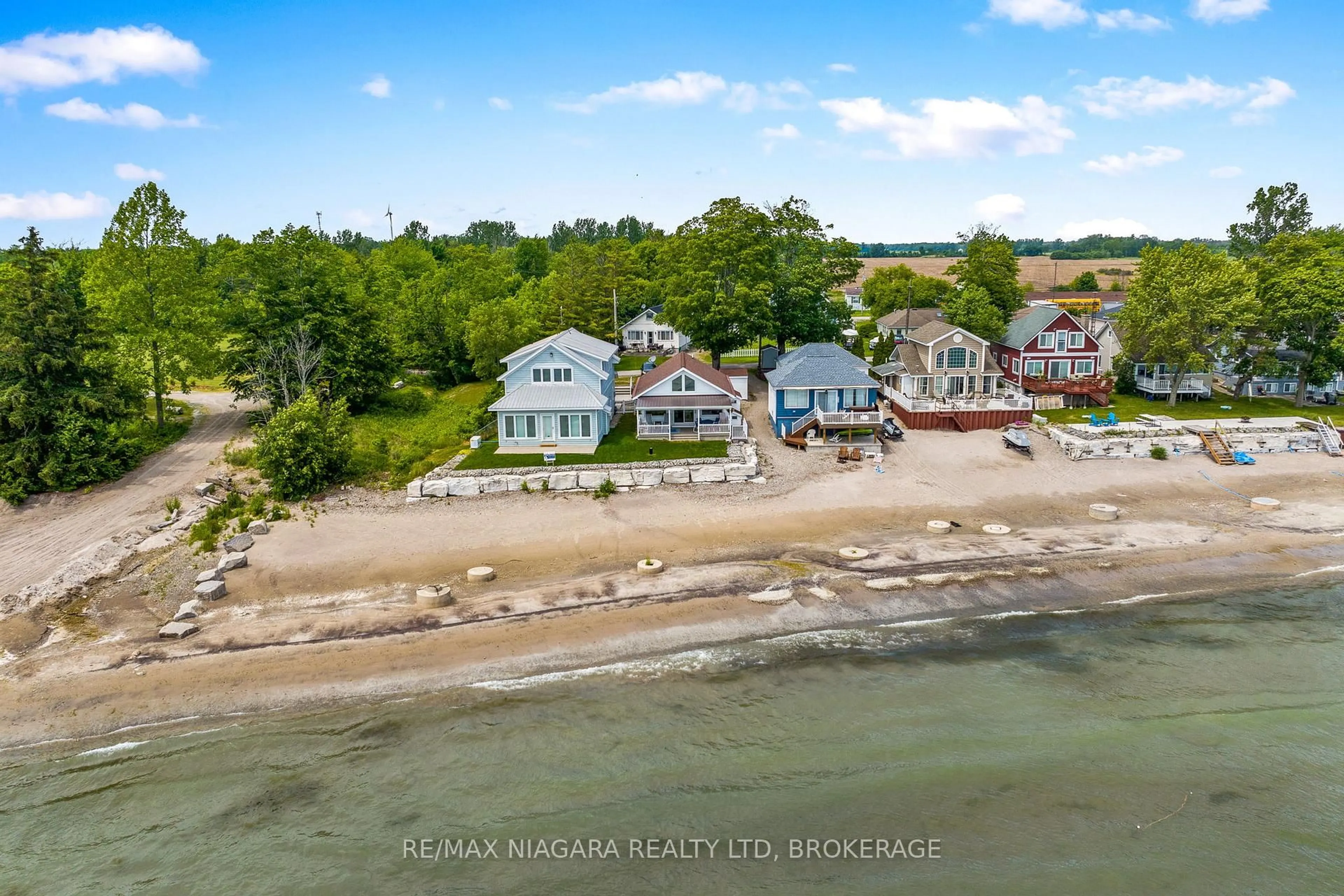 A pic from outside/outdoor area/front of a property/back of a property/a pic from drone, water/lake/river/ocean view for 12893 OLD LAKESHORE Rd, Wainfleet Ontario L0S 1V0