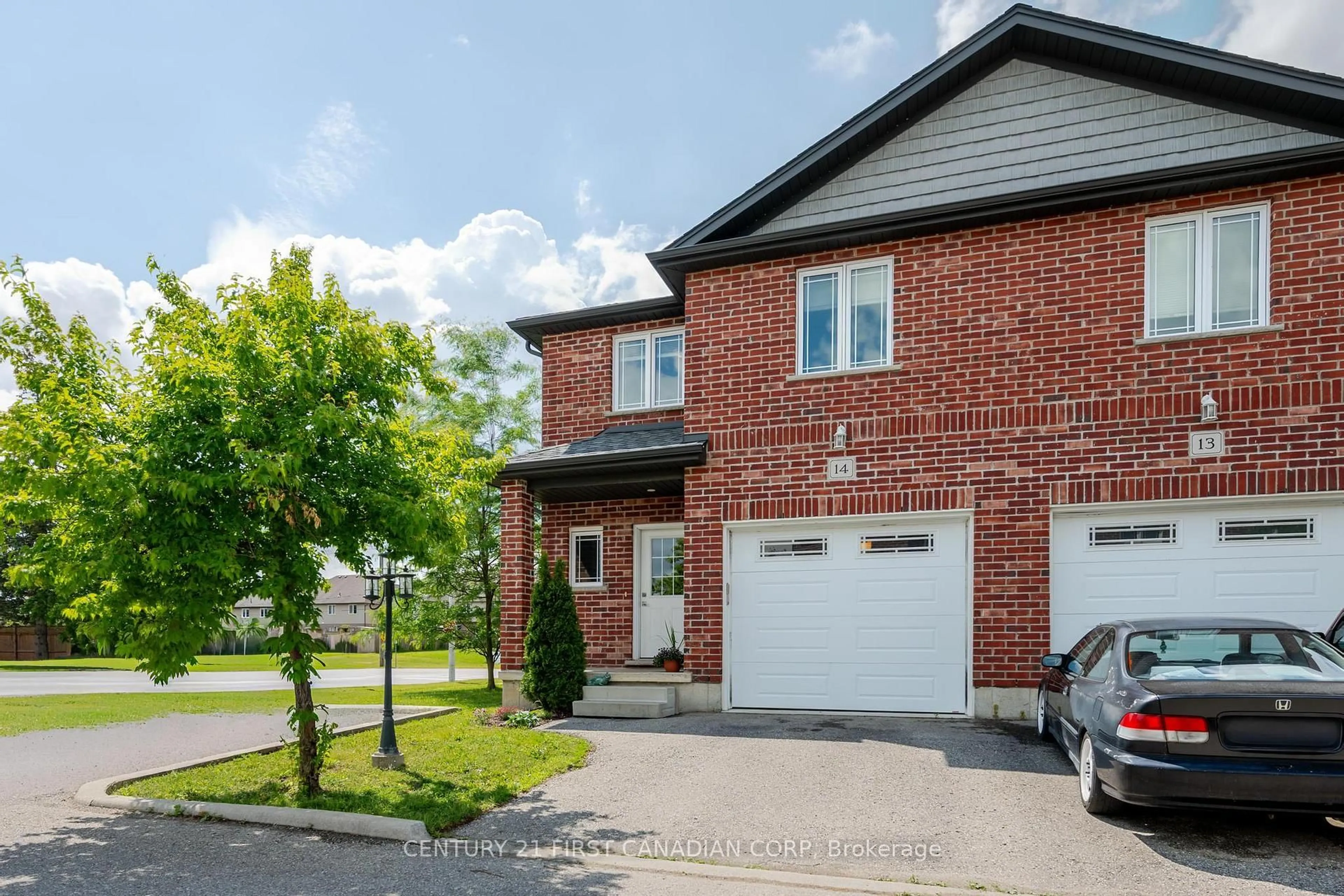 Home with brick exterior material, street for 292 Falcon Dr #14, Woodstock Ontario N4T 0C1