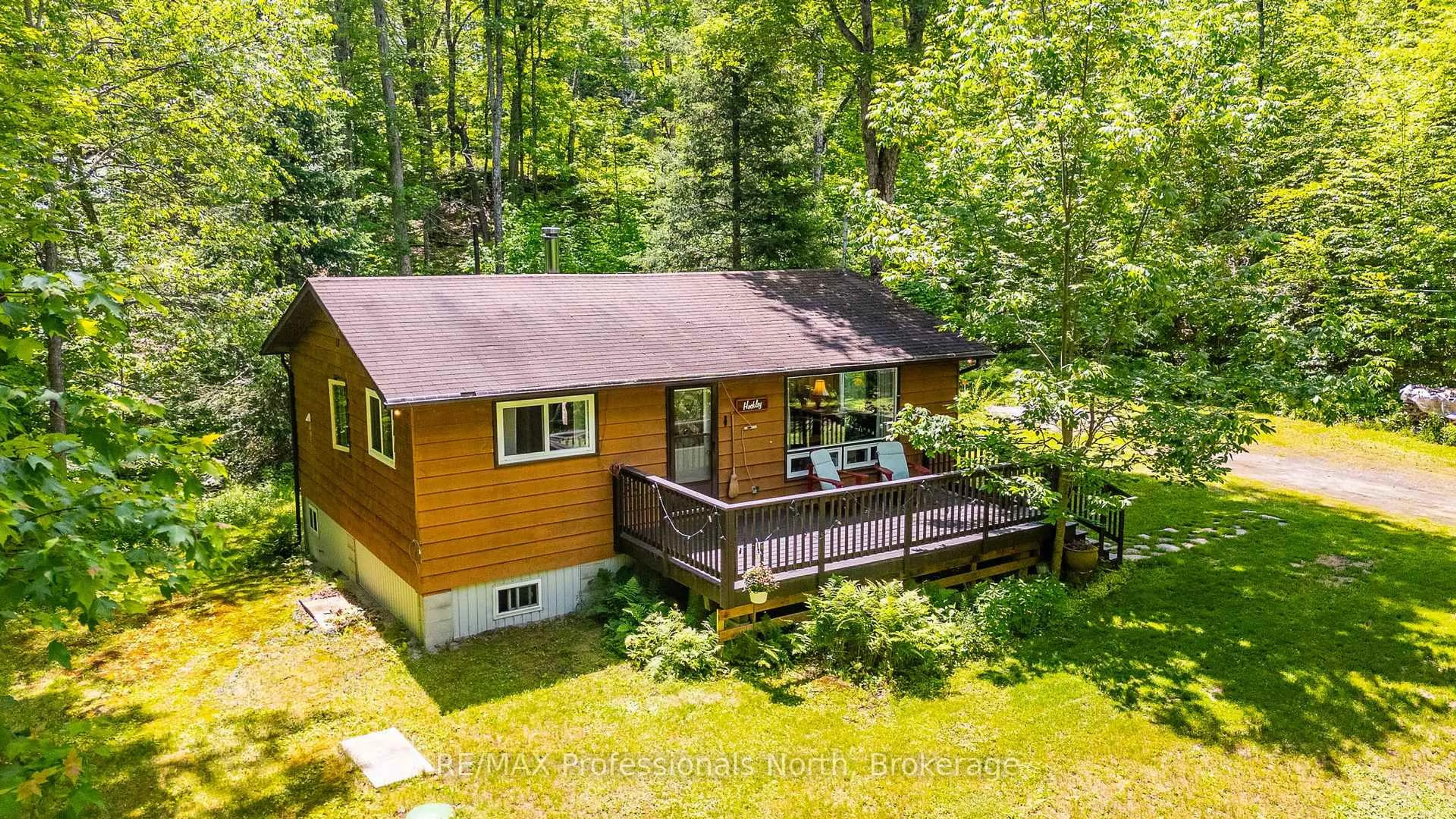 A pic from outside/outdoor area/front of a property/back of a property/a pic from drone, forest/trees view for 4792 Harburn Rd, Dysart et al Ontario K0M 1S0