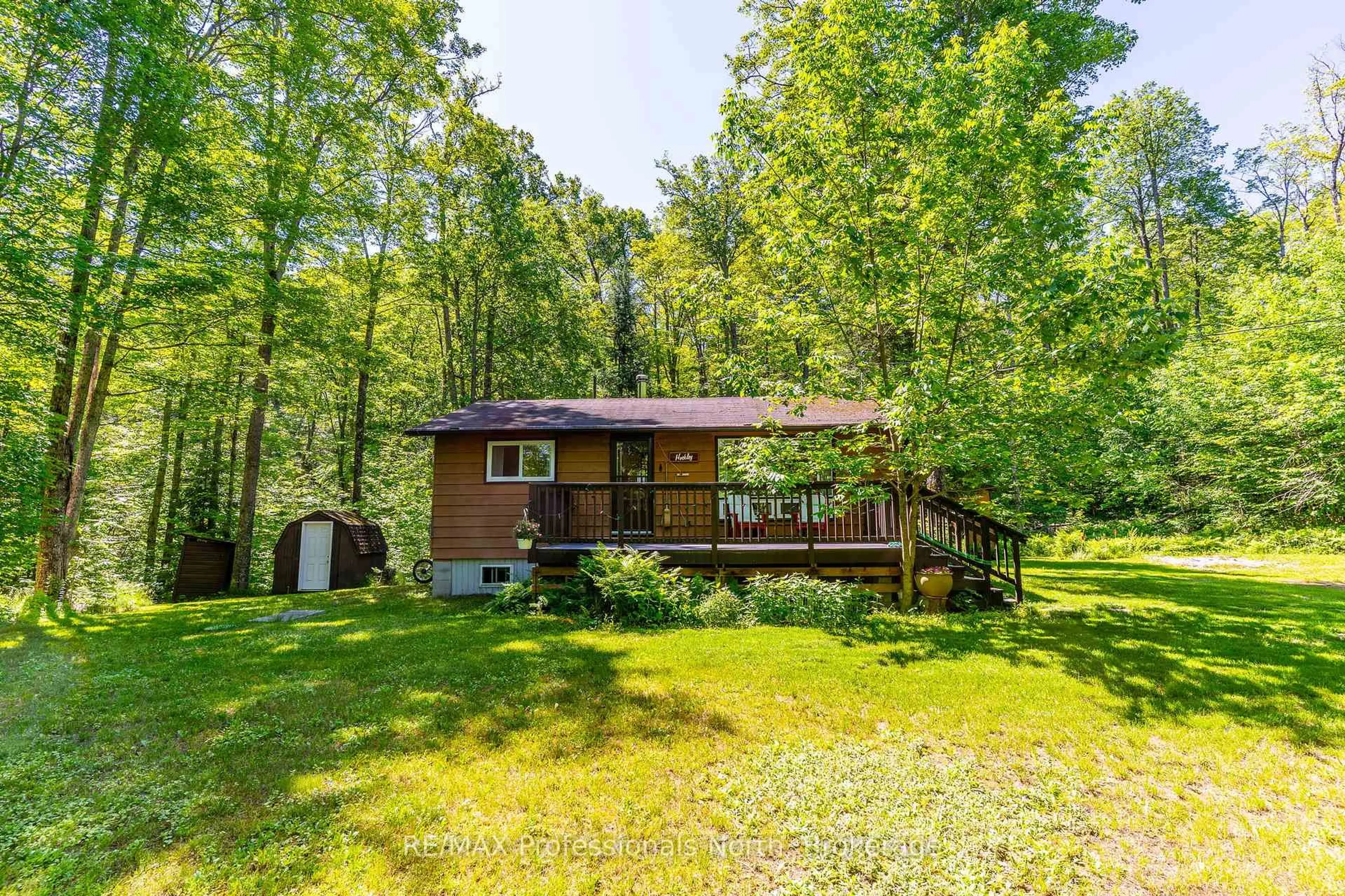 A pic from outside/outdoor area/front of a property/back of a property/a pic from drone, forest/trees view for 4792 Harburn Rd, Dysart et al Ontario K0M 1S0