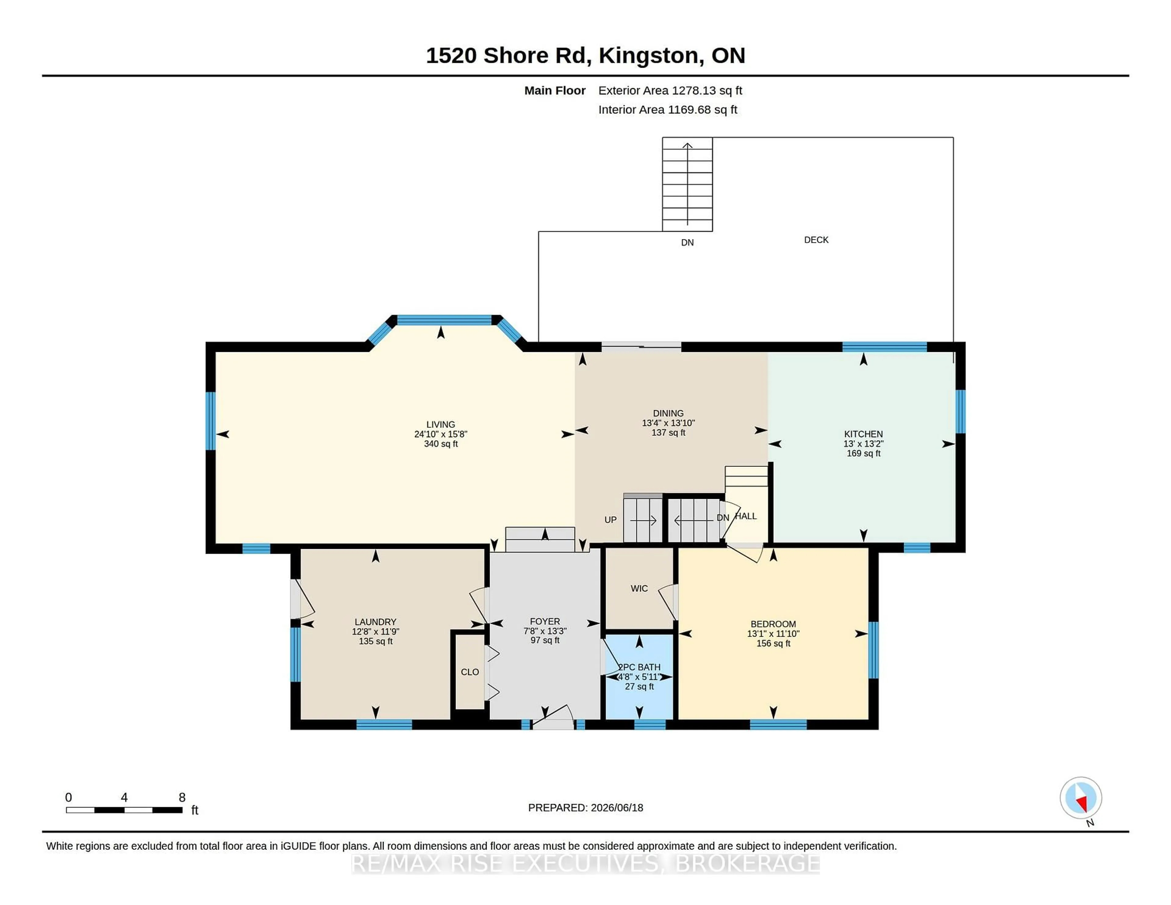Floor plan for 1520 Shore Rd, Kingston Ontario K7L 0C1