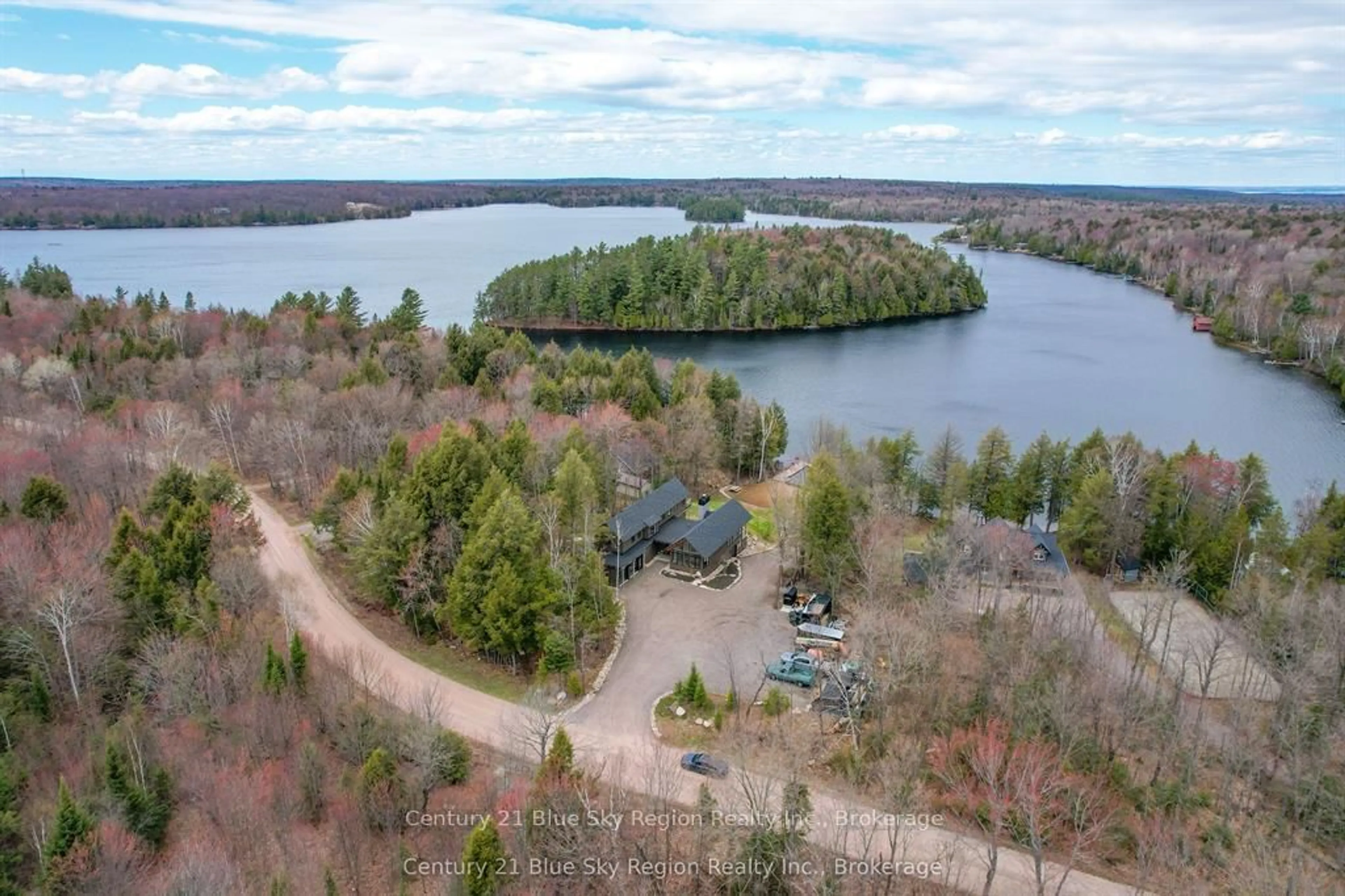 A pic from outside/outdoor area/front of a property/back of a property/a pic from drone, water/lake/river/ocean view for 238 Niagara Rd, Nipissing Ontario P0H 1W0