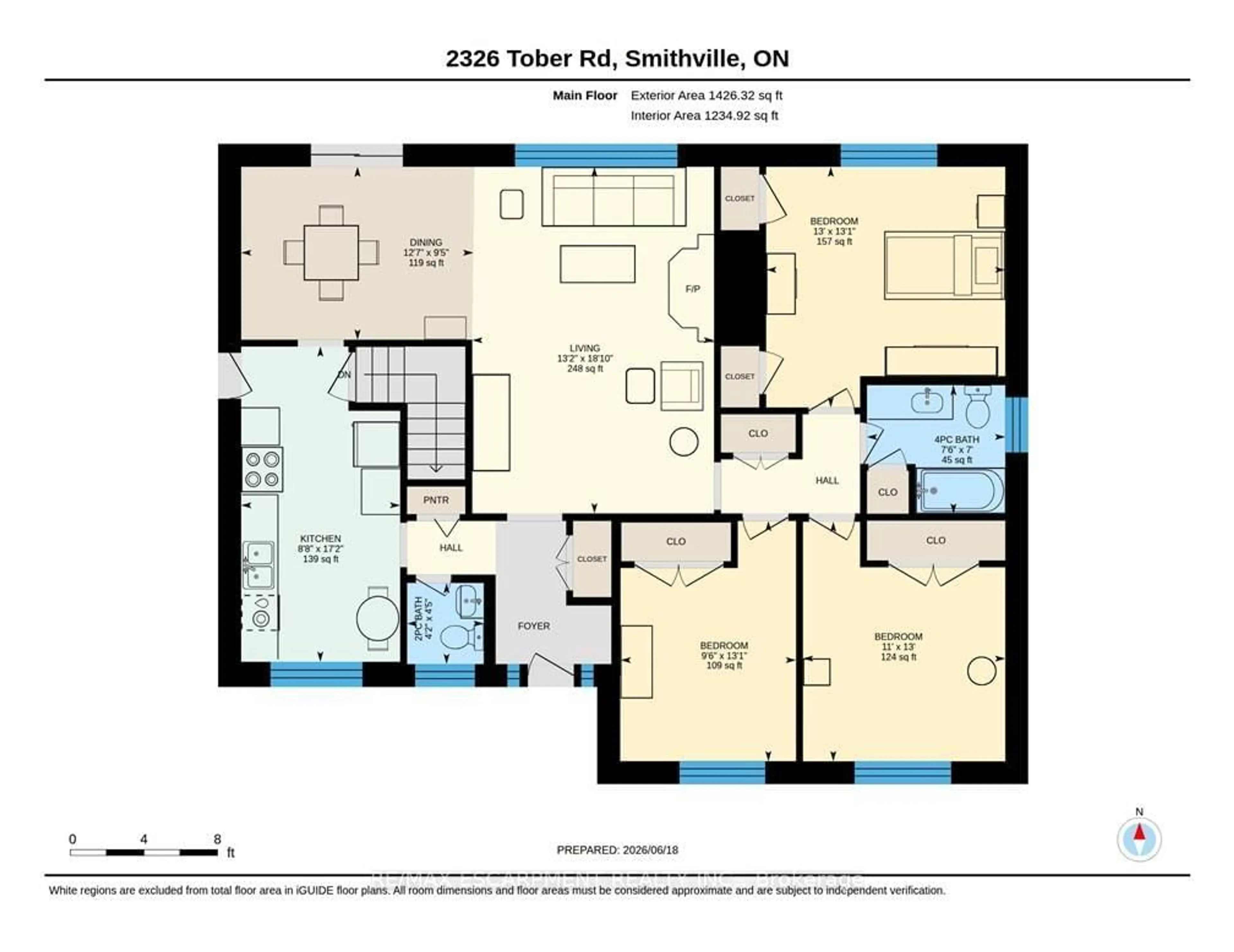 Floor plan for 2326 Tober Rd, West Lincoln Ontario L0R 2A0