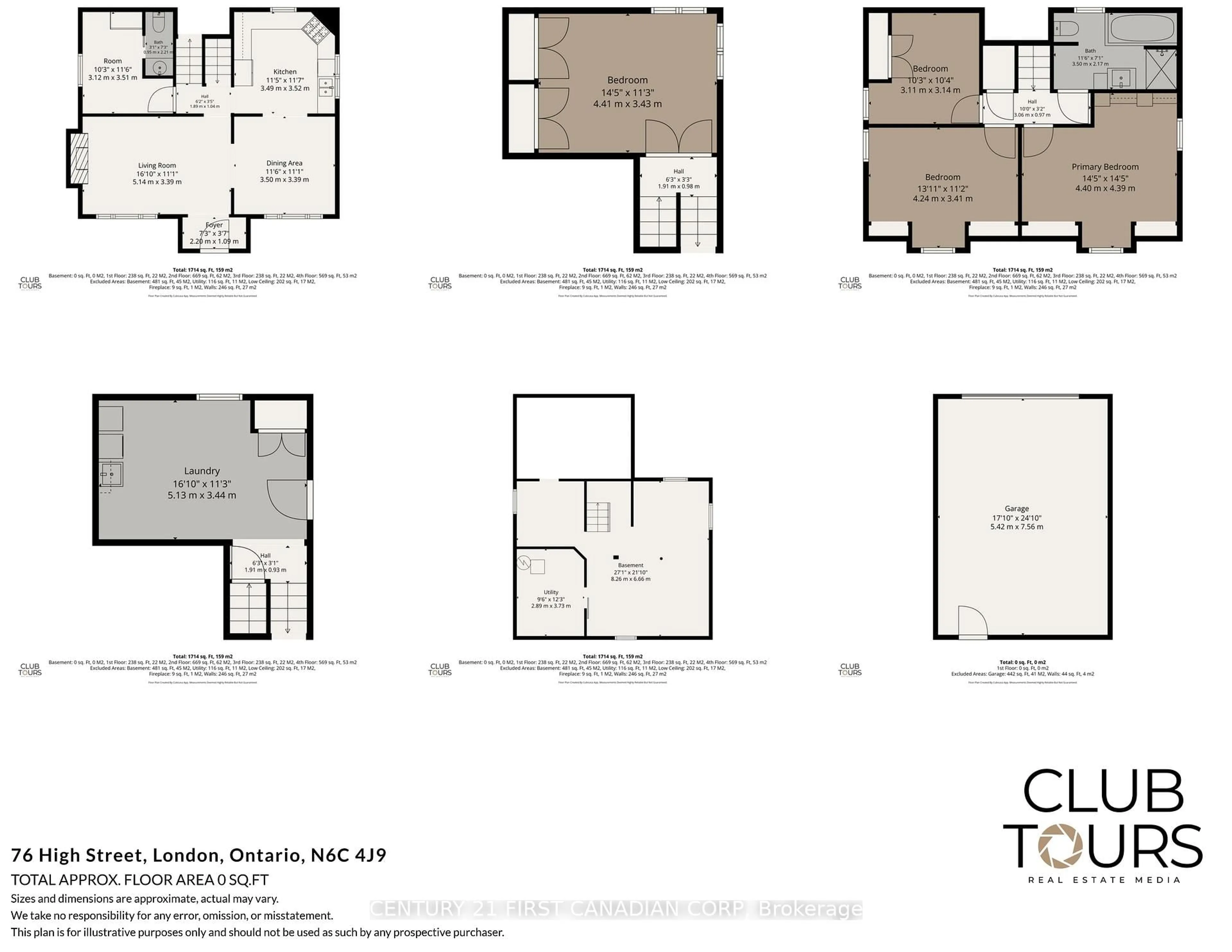 Floor plan for 76 High St, London South Ontario N6C 4J9