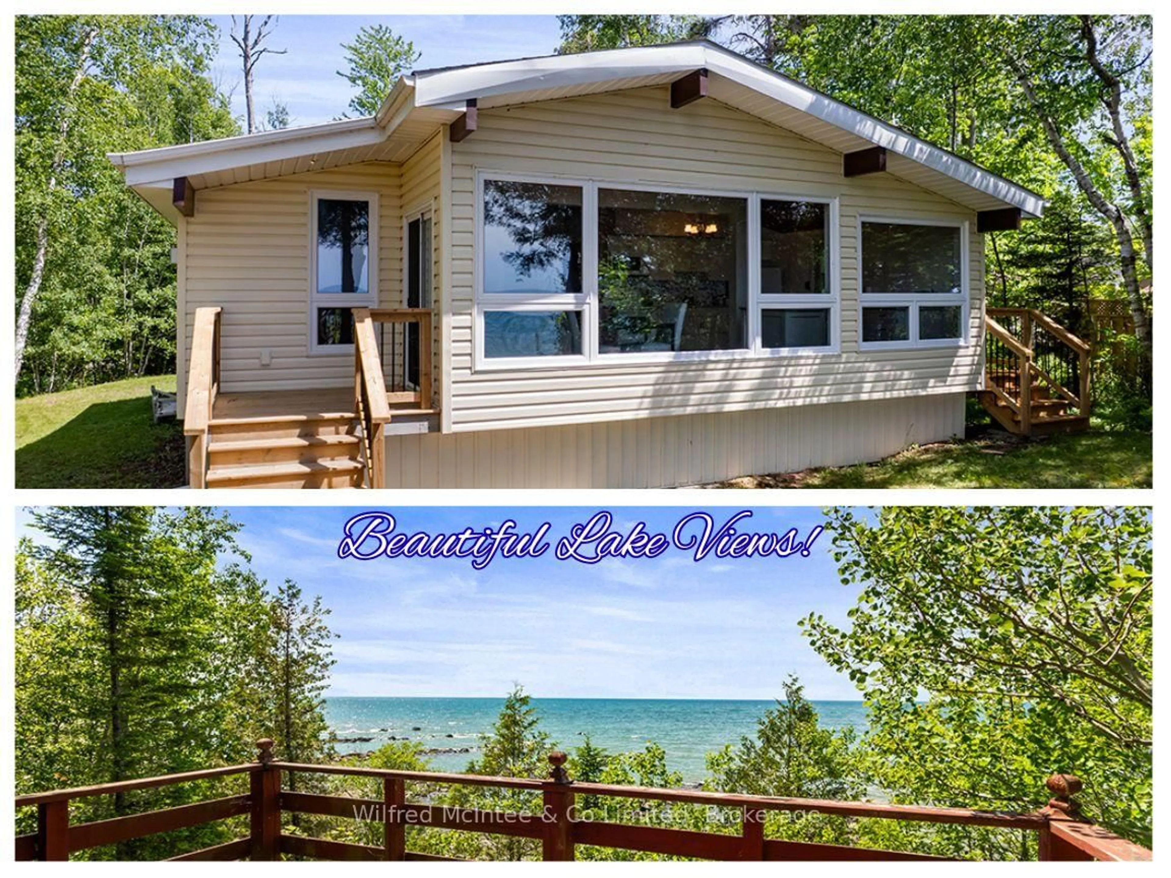 Home with vinyl exterior material, water/lake/river/ocean view for 459 Bruce Road 13, Native Leased Lands Ontario N0H 2L0