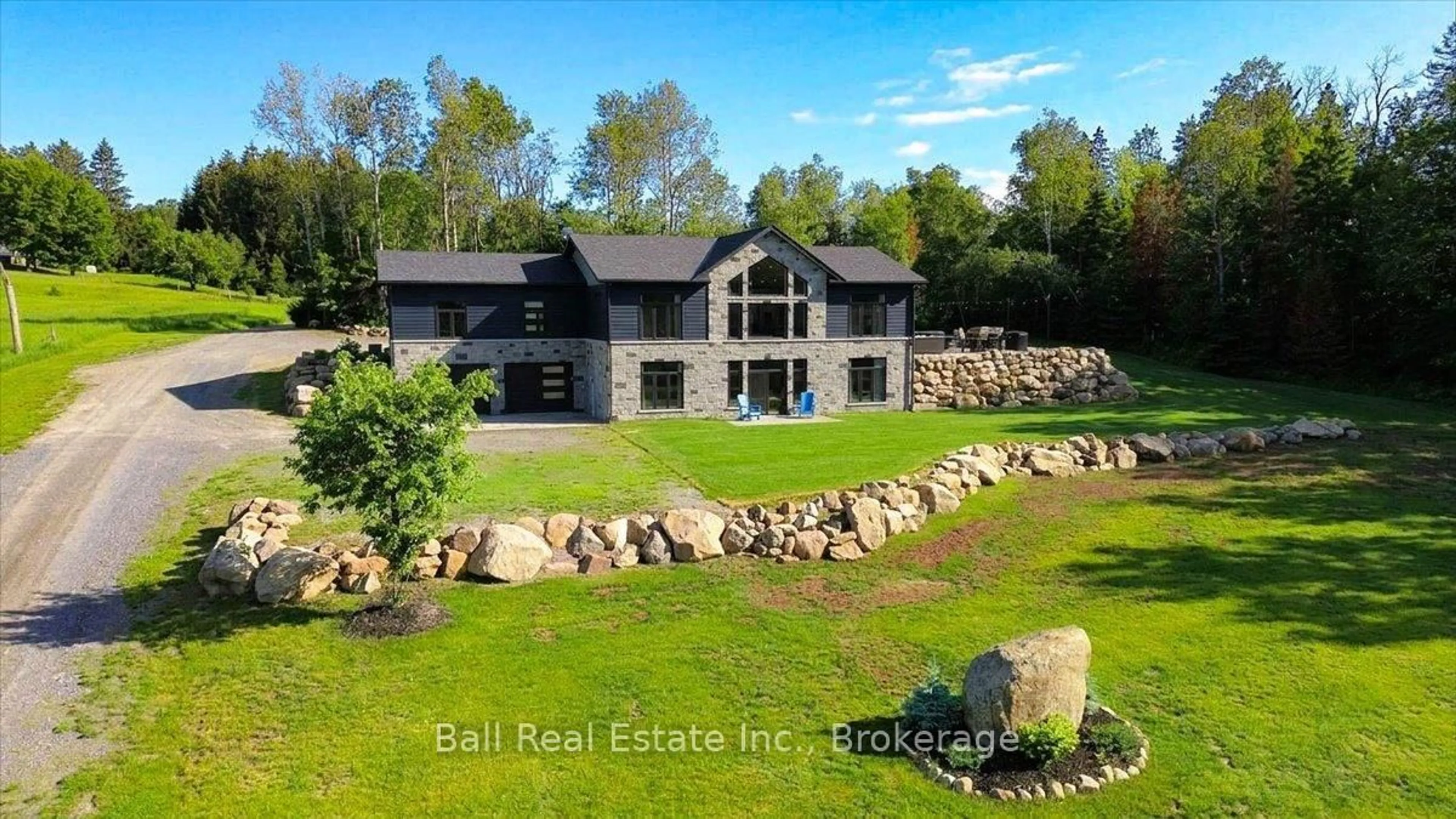 A pic from outside/outdoor area/front of a property/back of a property/a pic from drone, water/lake/river/ocean view for 632 The South Rd, Coe Hill Ontario K0L 1P0
