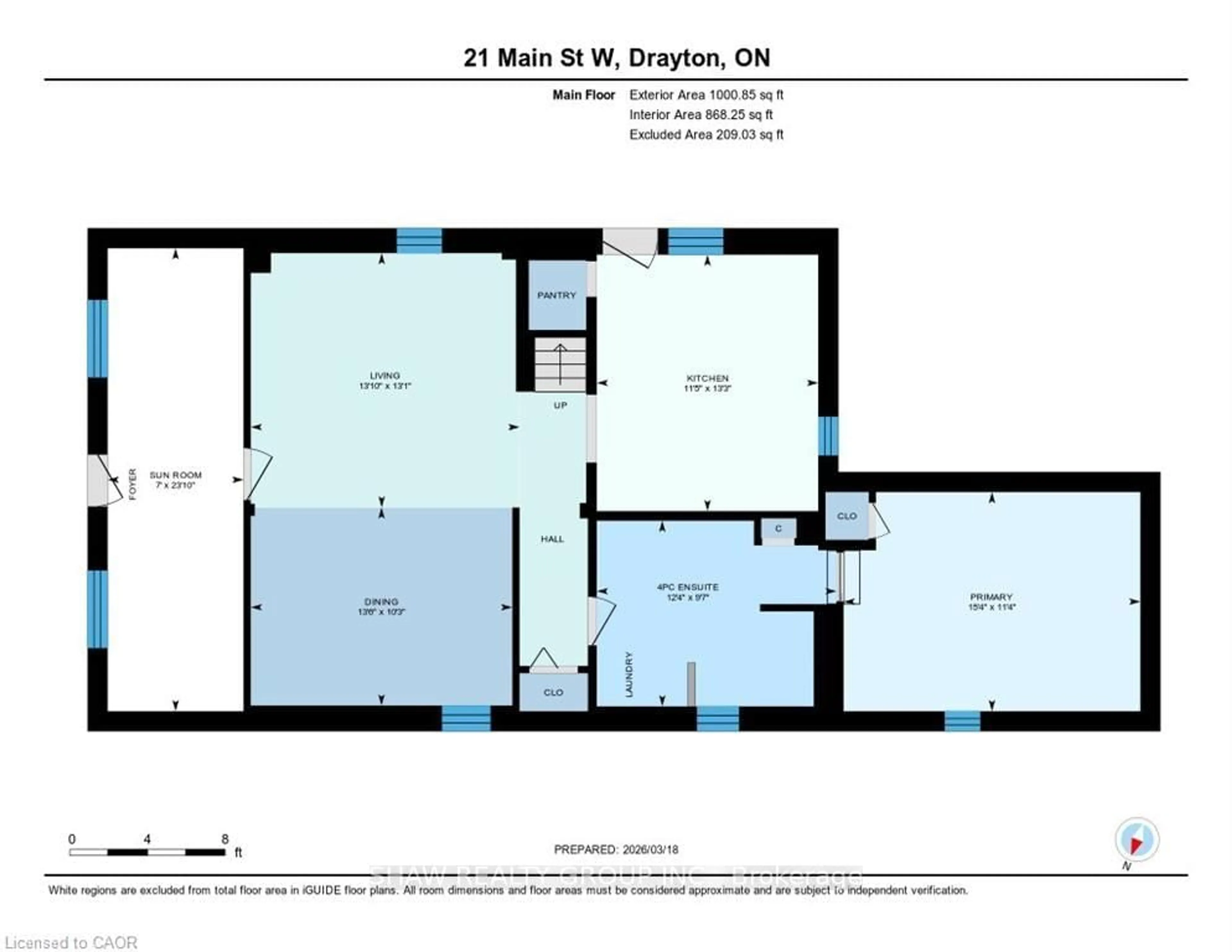 Floor plan for 21 Main St, Mapleton Ontario N0G 1P0