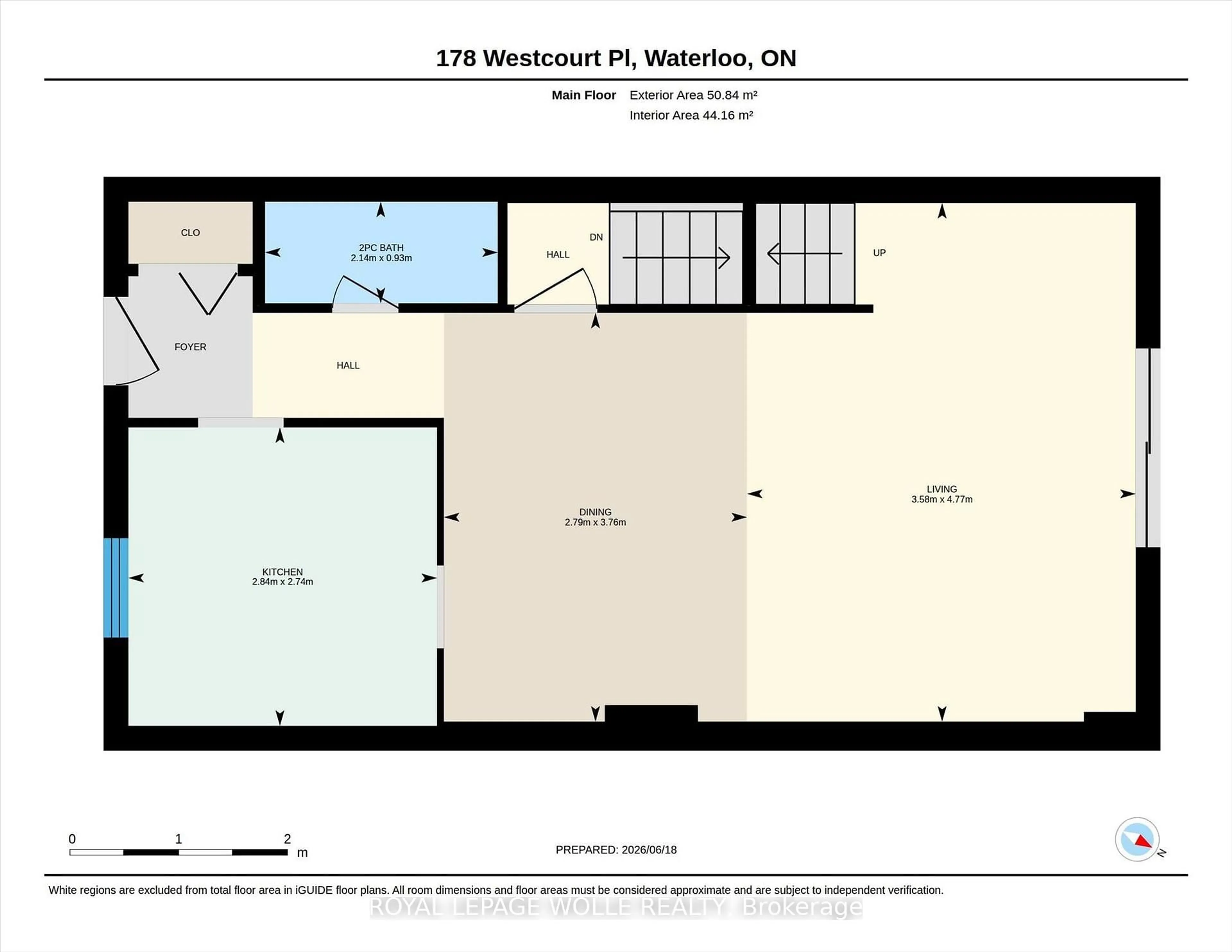 Floor plan for 178 Westcourt Pl, Waterloo Ontario N2L 2R7