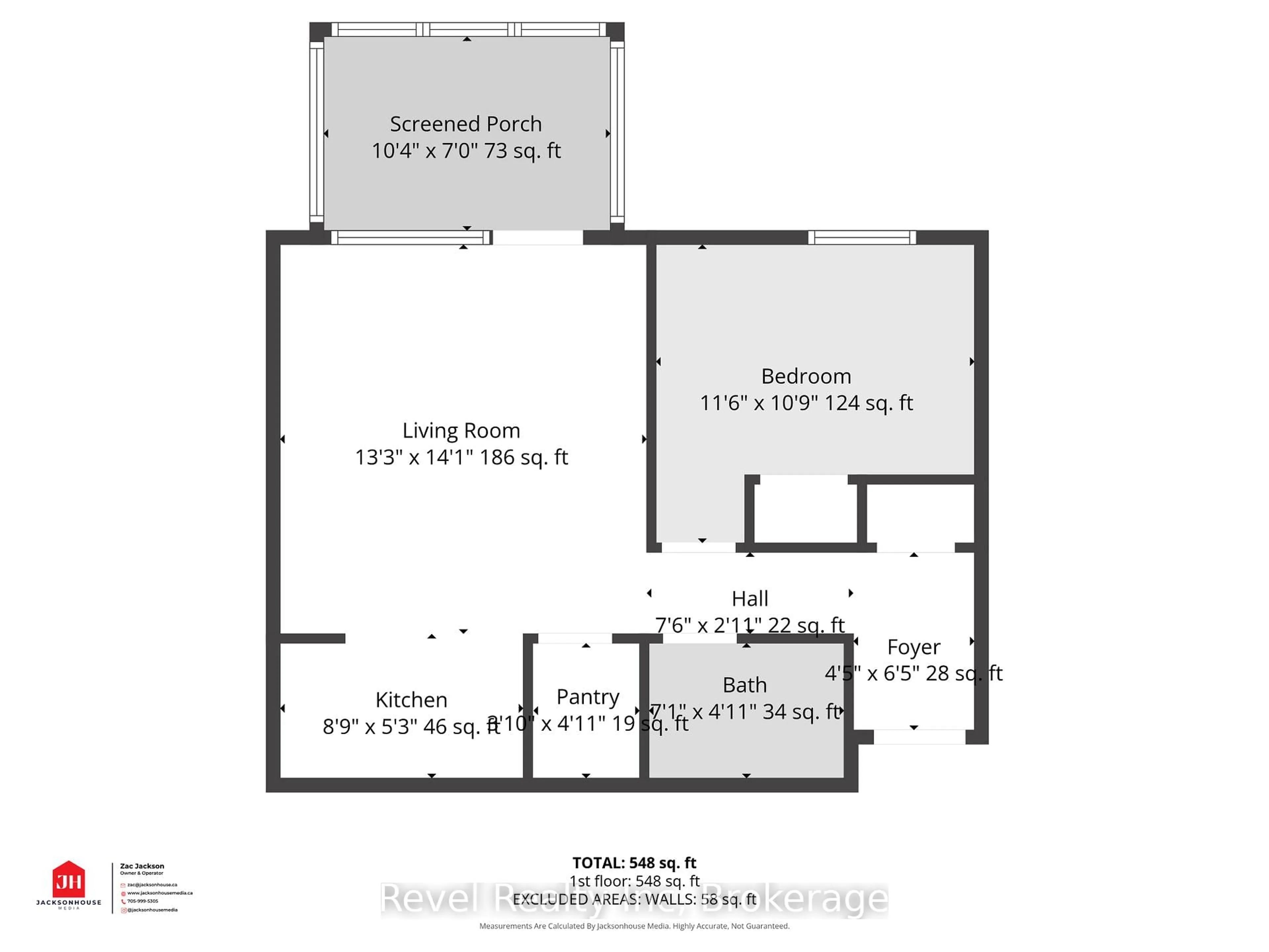 Floor plan for 1 Georgian Bay Ave #206, Parry Sound Ontario P2A 3B1