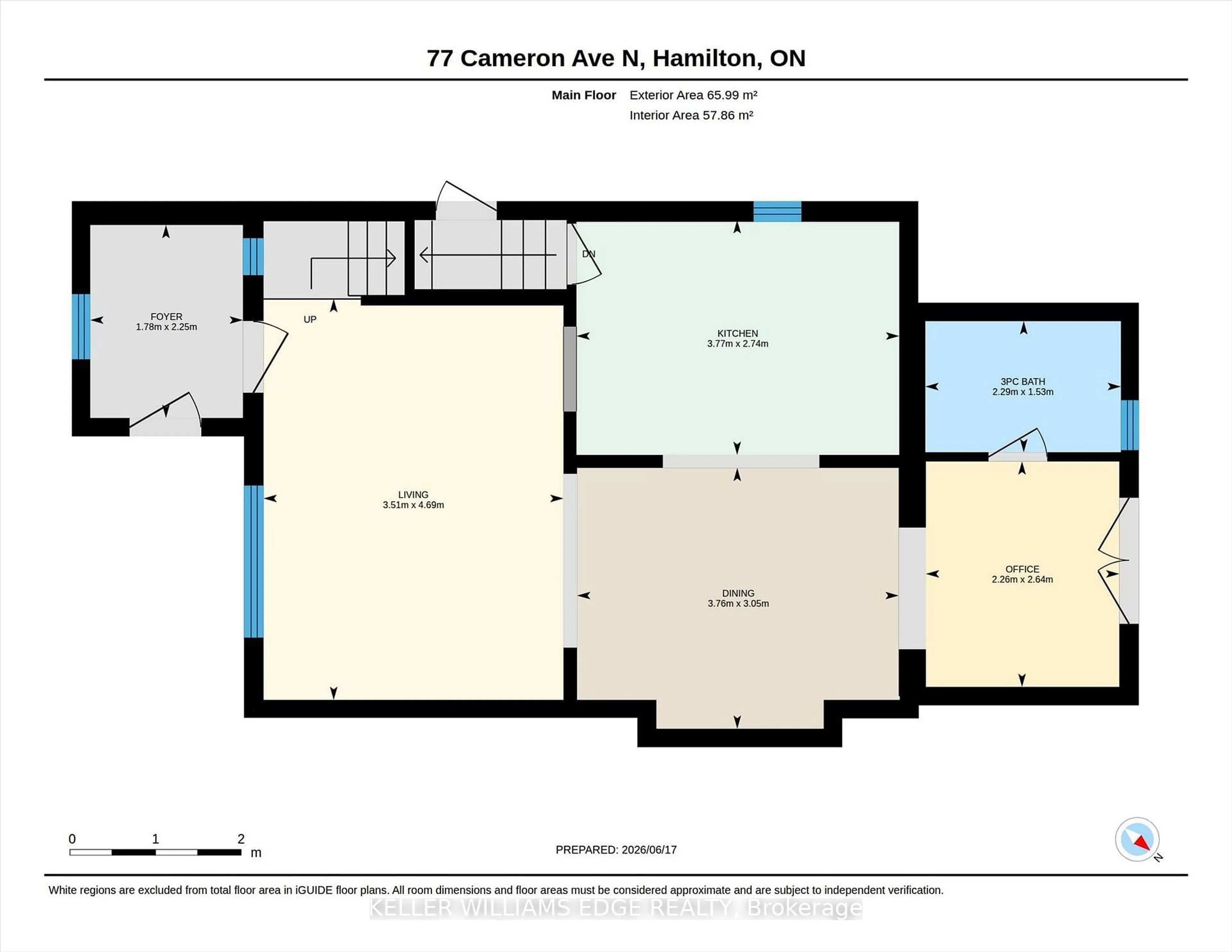 Floor plan for 77 Cameron Ave, Hamilton Ontario L8H 4Z1