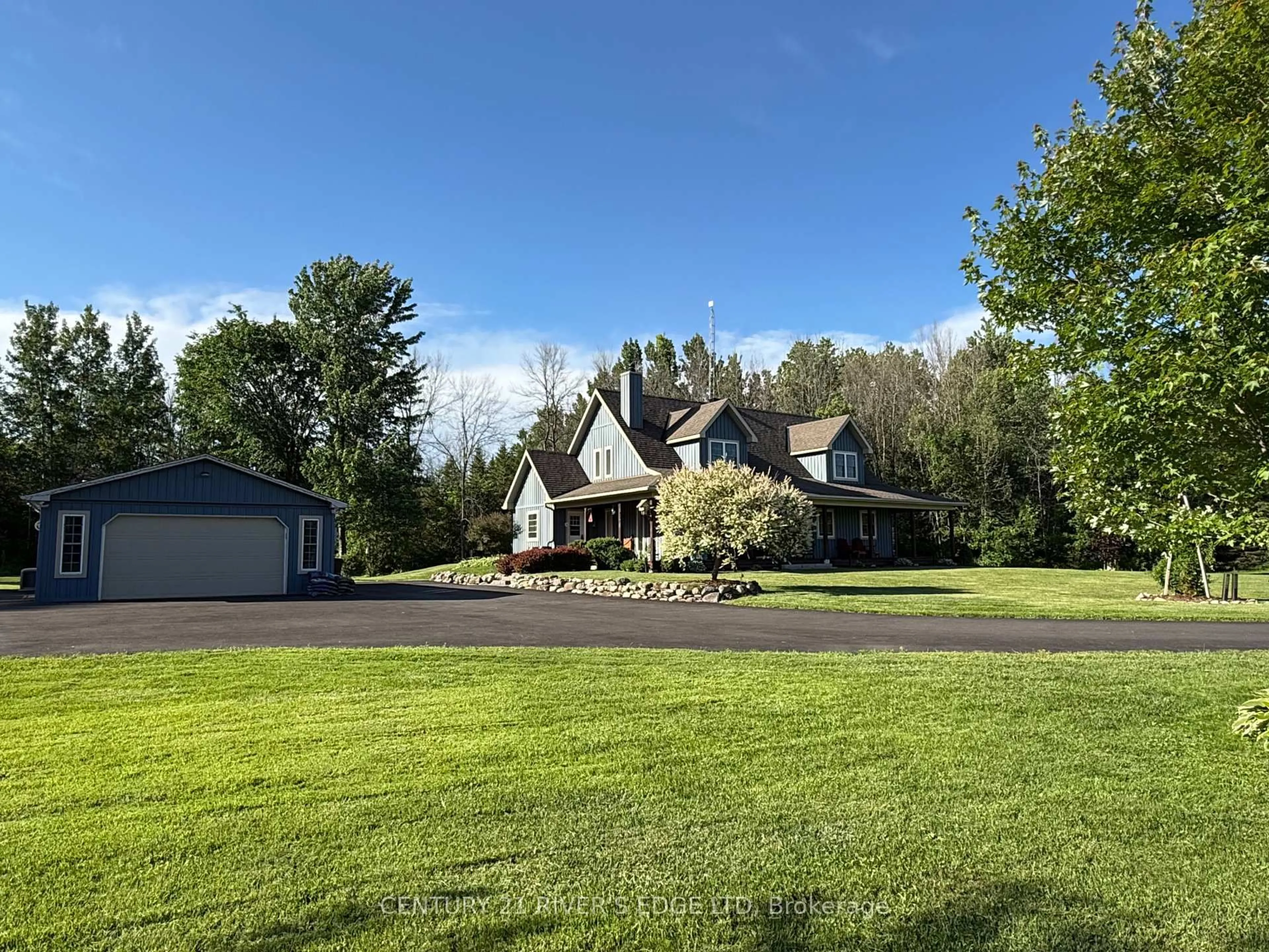 A pic from outside/outdoor area/front of a property/back of a property/a pic from drone, unknown for 13327 County Road 2 Rd, South Dundas Ontario K0C 1X0