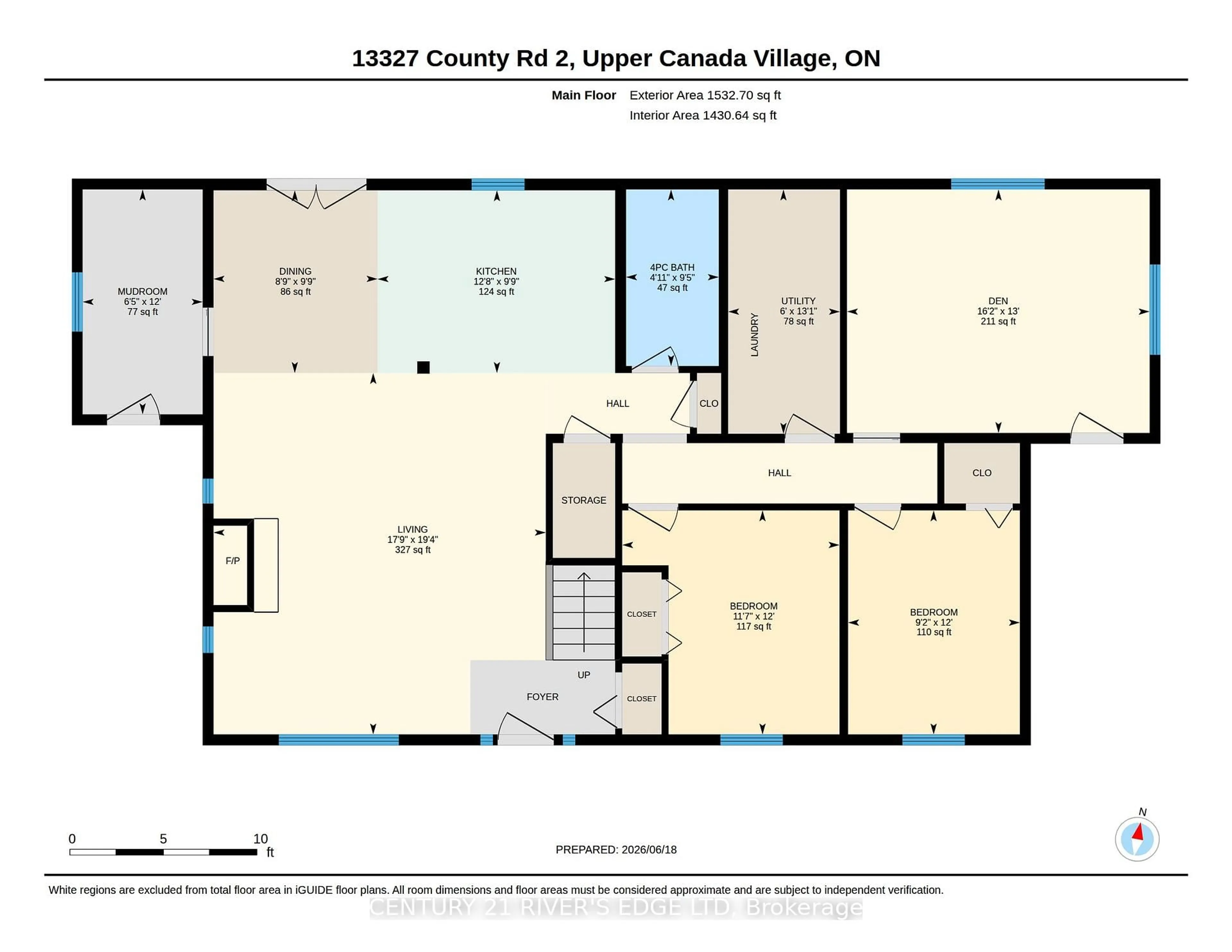 Floor plan for 13327 County Road 2 Rd, South Dundas Ontario K0C 1X0