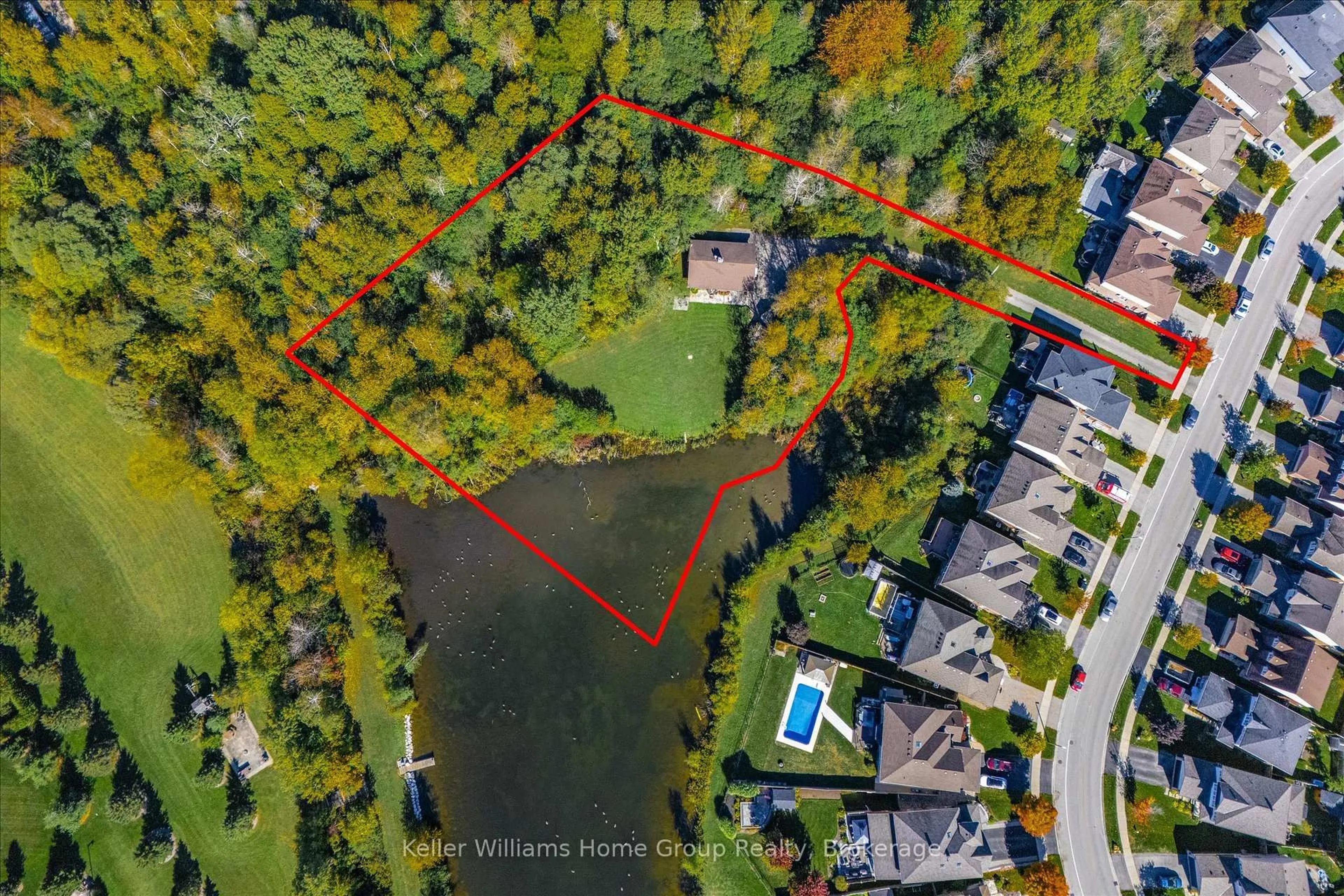 A pic from outside/outdoor area/front of a property/back of a property/a pic from drone, water/lake/river/ocean view for 568 Black St, Centre Wellington Ontario N1M 0A3