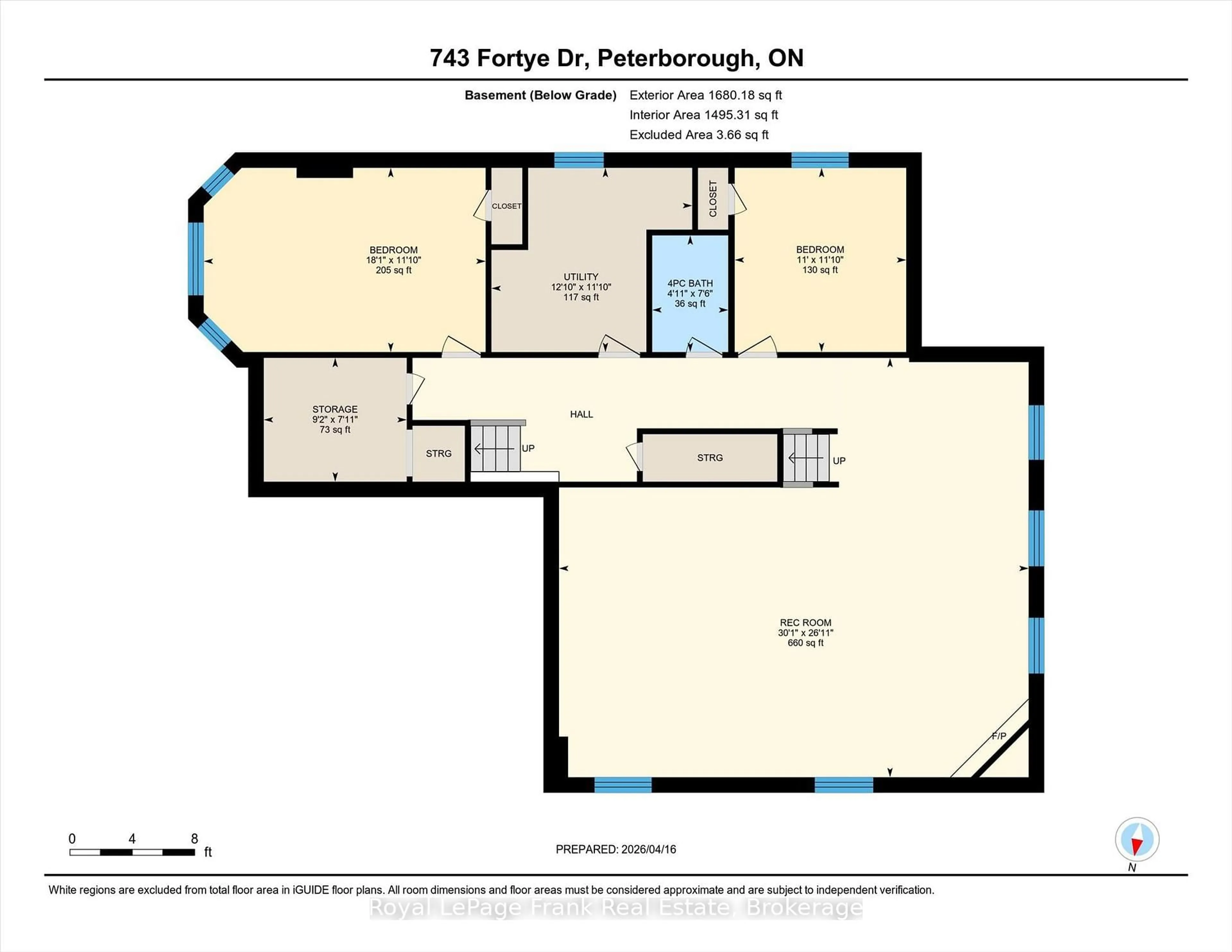 Floor plan for 743 Fortye Dr, Peterborough Ontario K9K 2G4