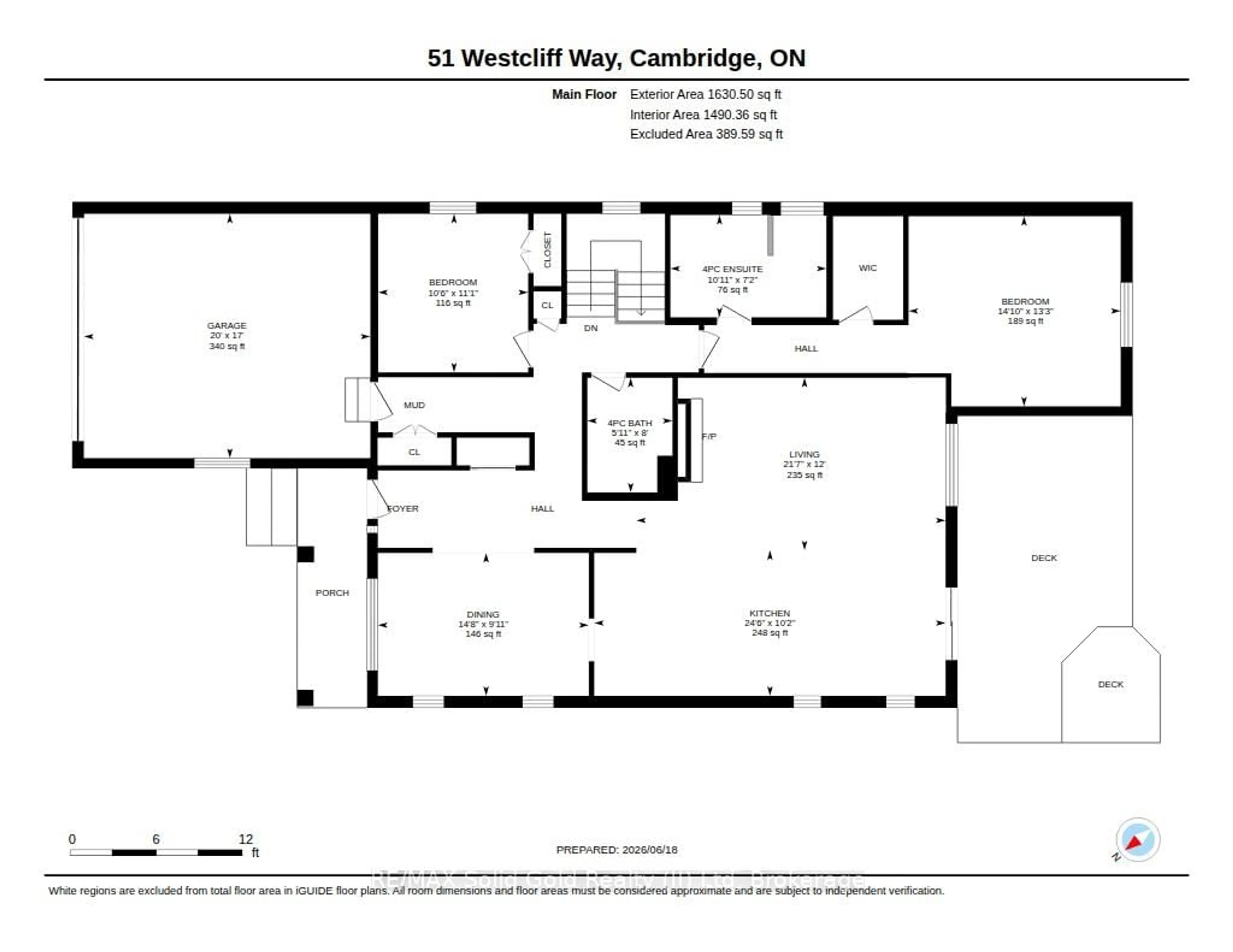 Floor plan for 51 Westcliff Way, Cambridge Ontario N1S 5B4