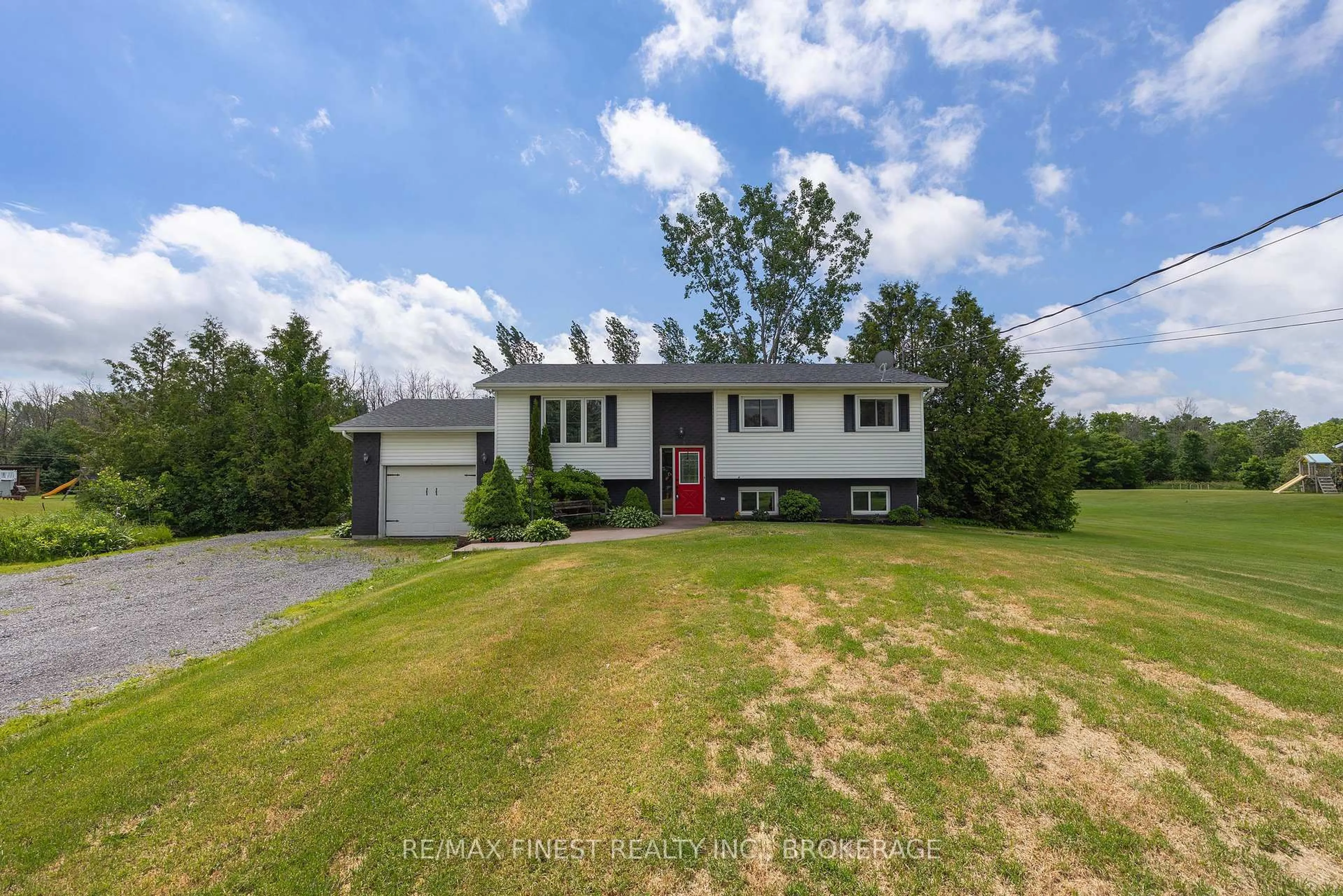 A pic from outside/outdoor area/front of a property/back of a property/a pic from drone, unknown for 3305 Amey Rd, Harrowsmith Ontario K0H 1V0