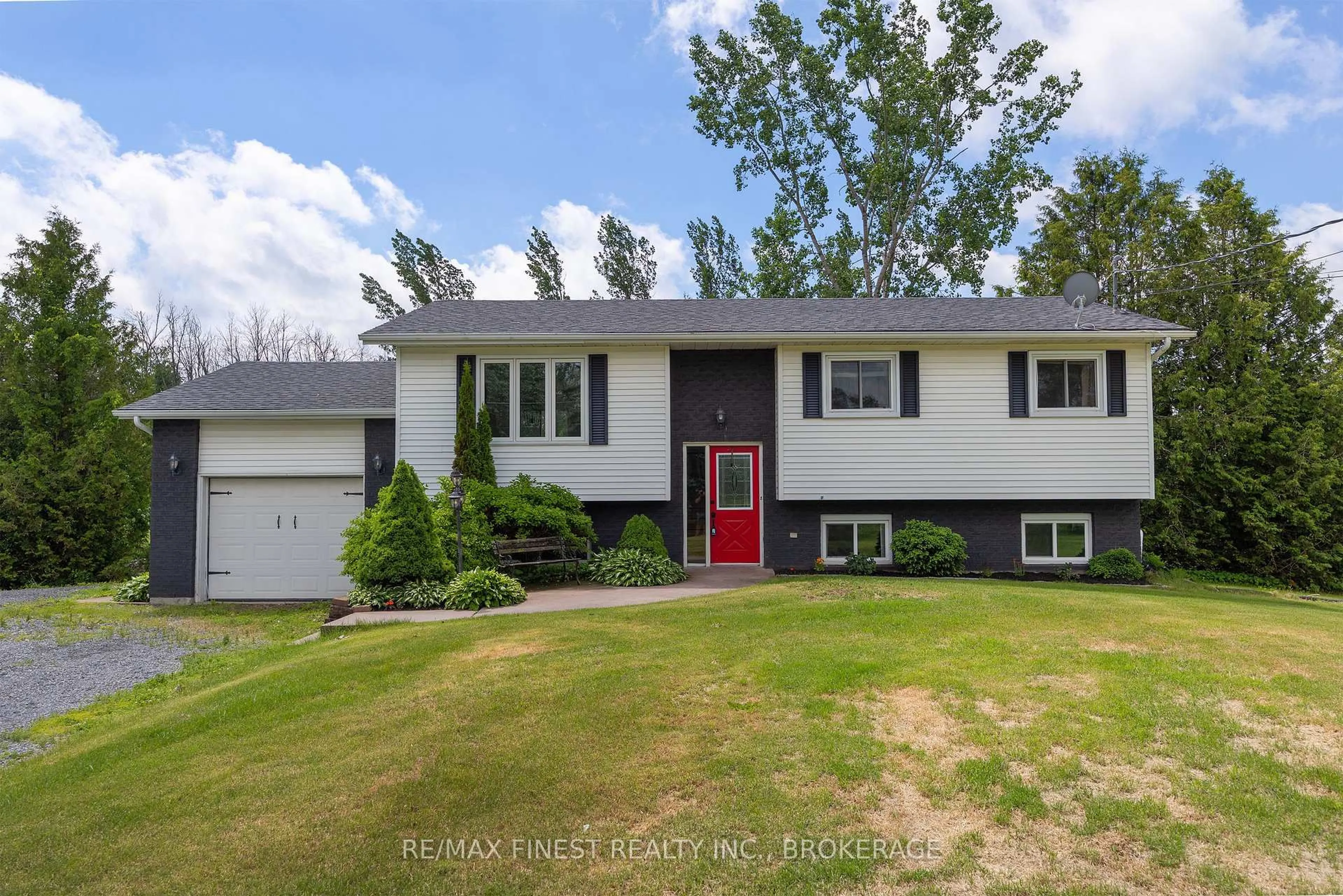 A pic from outside/outdoor area/front of a property/back of a property/a pic from drone, street for 3305 Amey Rd, Harrowsmith Ontario K0H 1V0