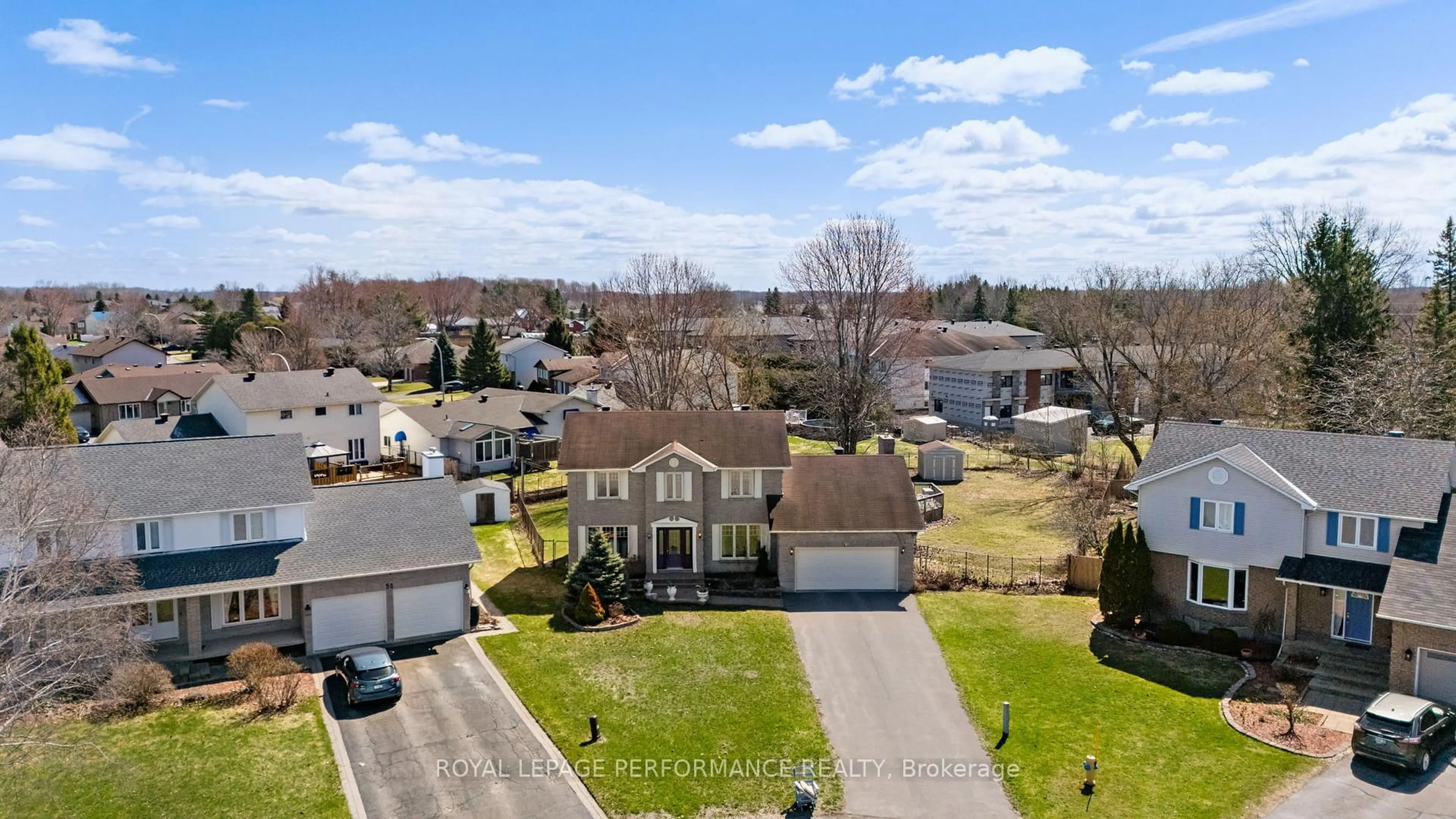 A pic from outside/outdoor area/front of a property/back of a property/a pic from drone, street for 54 Lapointe Blvd, Russell Ontario K0A 1W0
