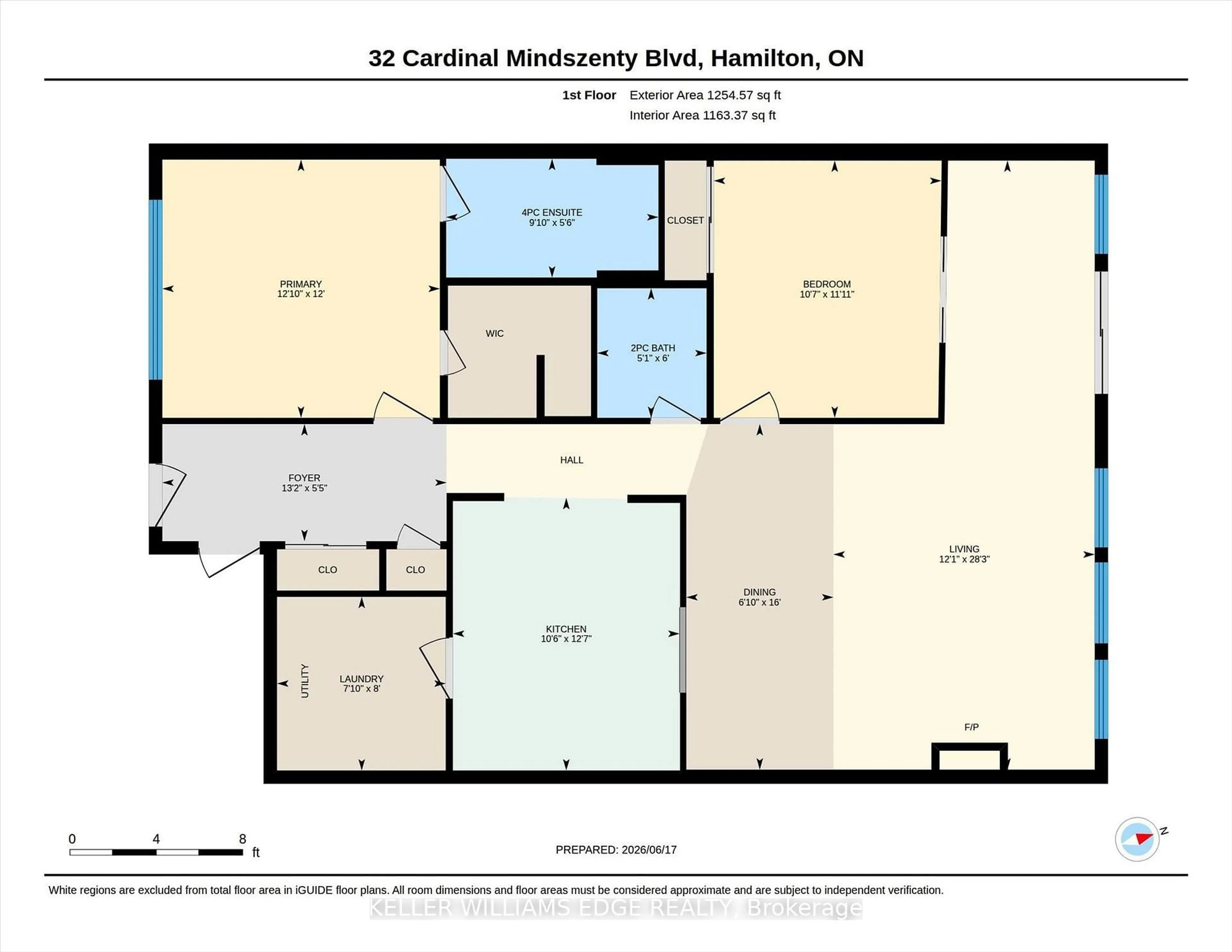 Floor plan for 32 Cardinal Mindszenty Blvd, Hamilton Ontario L9B 2M3
