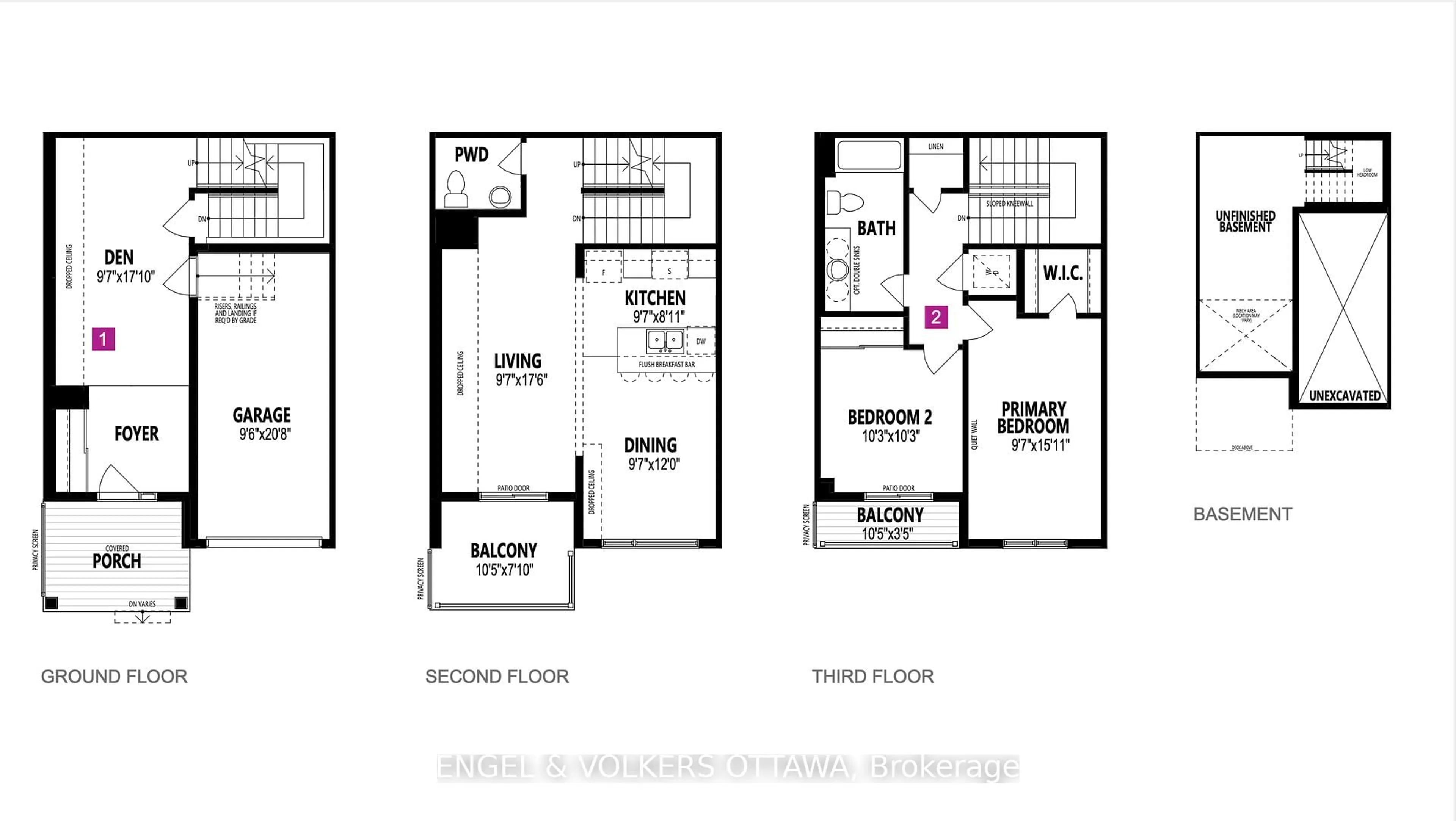 Floor plan for 312 John Kim Bell Private, Ottawa Ontario K1K 3X7