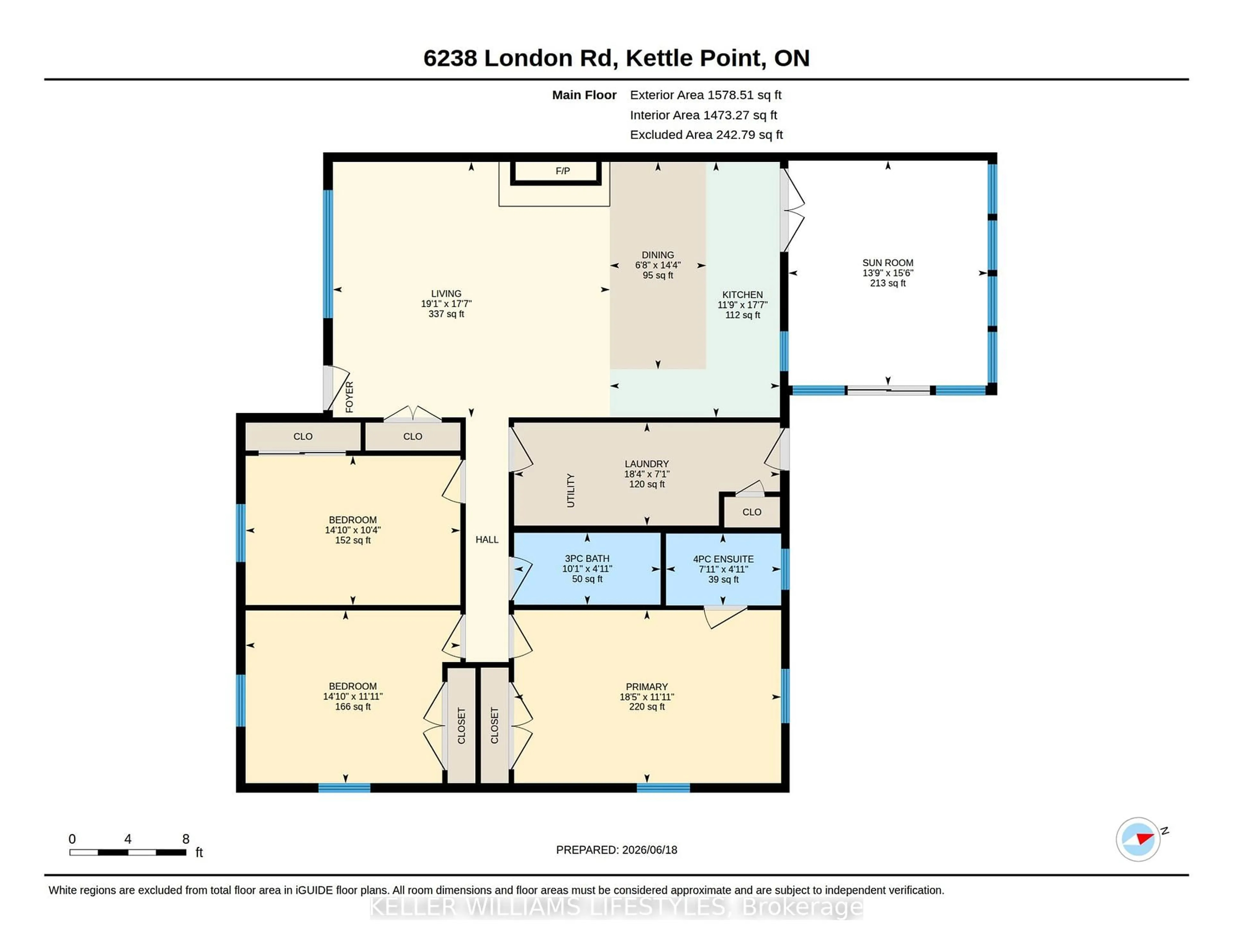 Floor plan for 6238 London Rd, Lambton Shores Ontario N0N 1J0