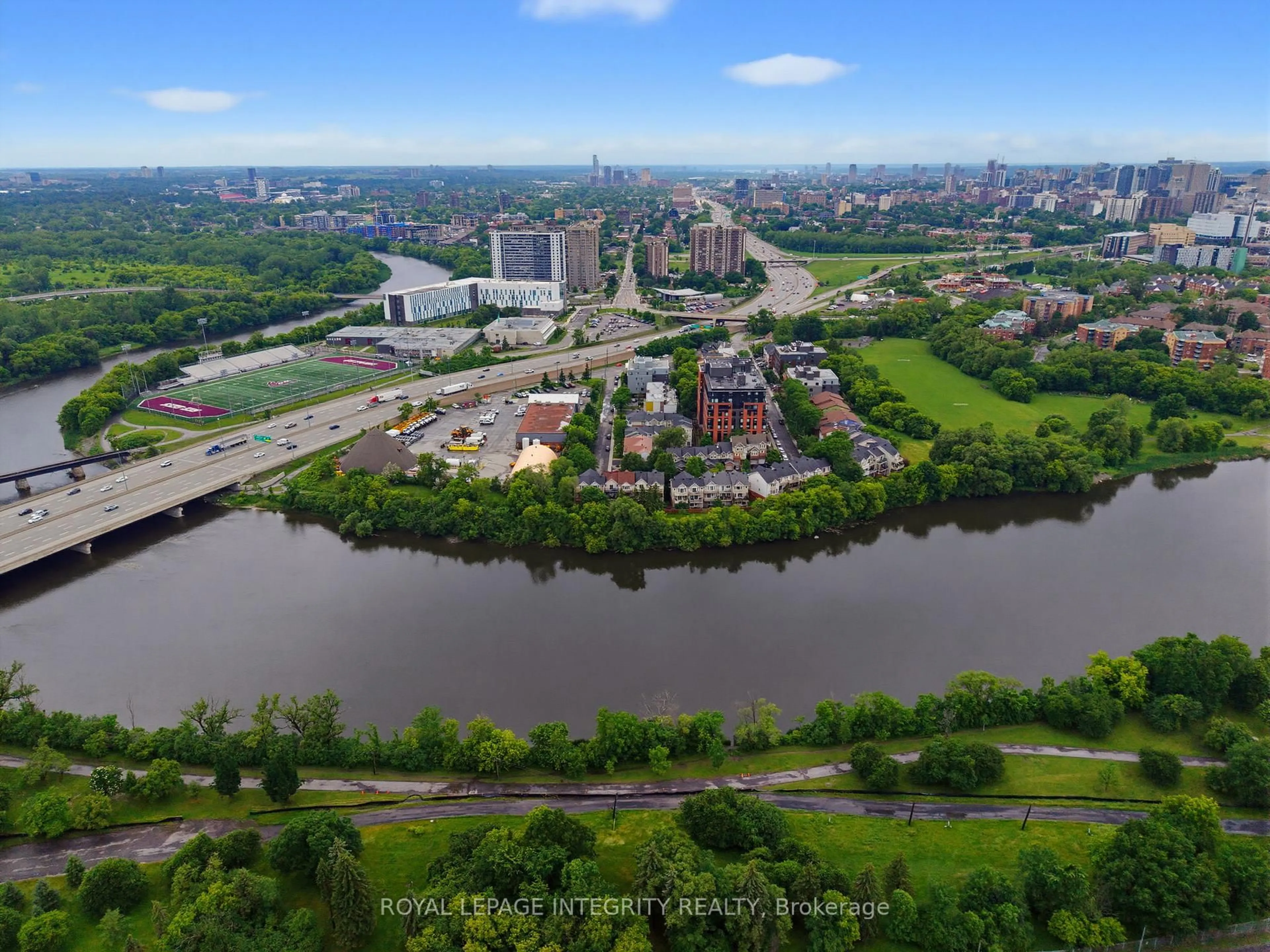 A pic from outside/outdoor area/front of a property/back of a property/a pic from drone, water/lake/river/ocean view for 81 Robinson Ave, Ottawa Ontario K1N 8N8
