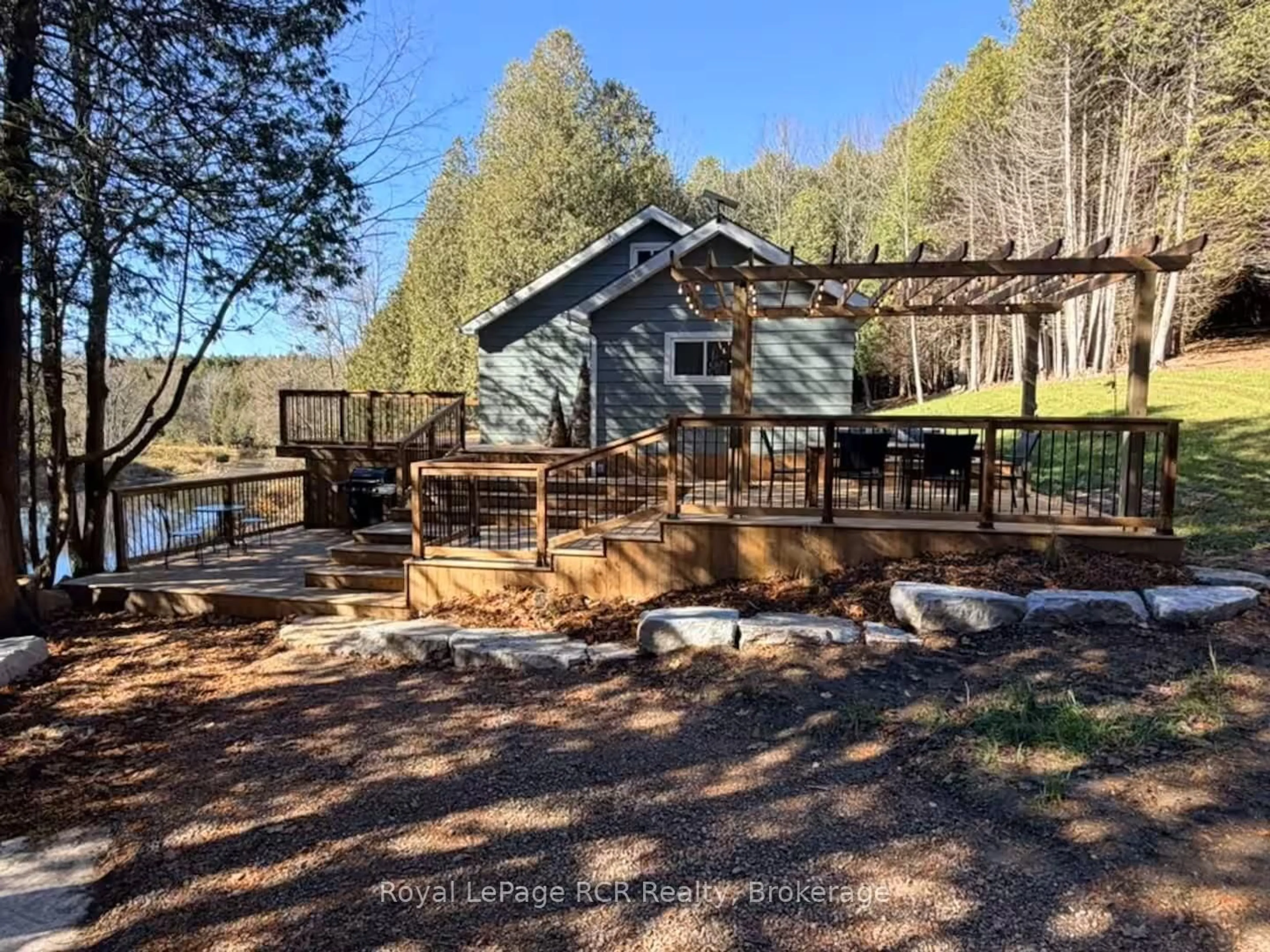 A pic from outside/outdoor area/front of a property/back of a property/a pic from drone, water/lake/river/ocean view for 384275 Concession 4, West Grey Ontario N0C 1K0