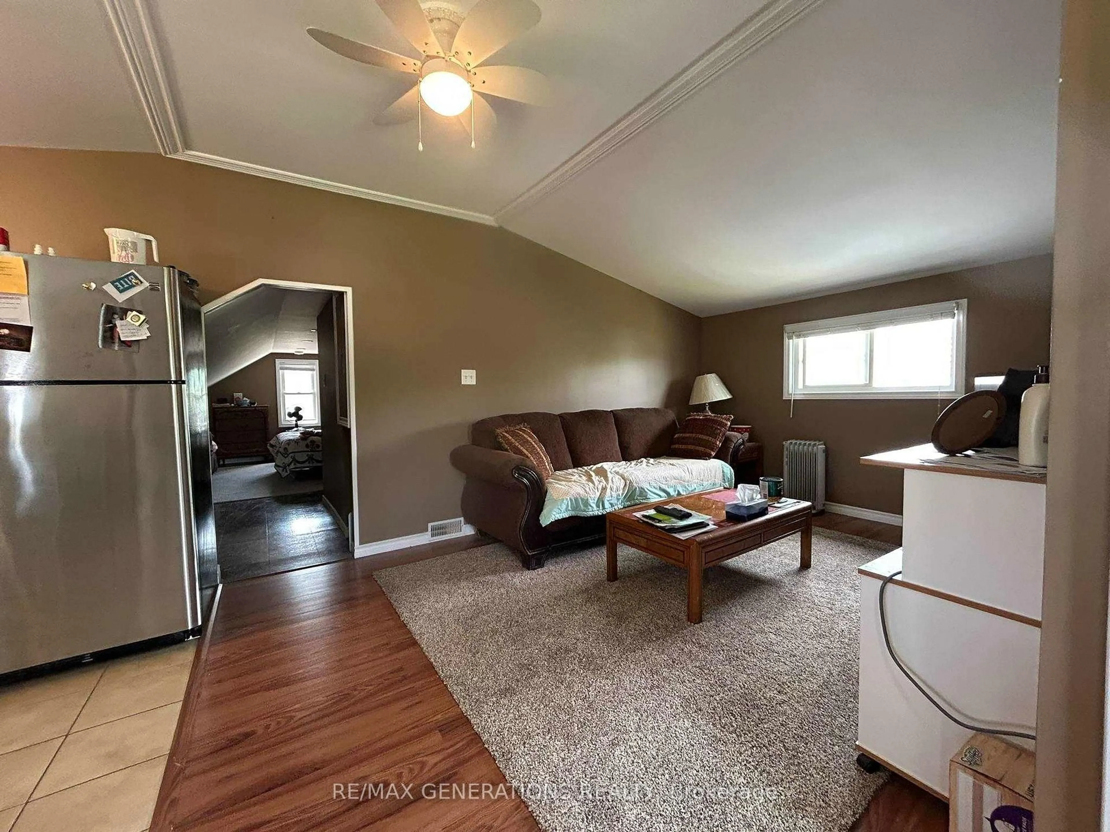 Living room with furniture, wood/laminate floor for 208 MACKENZIE Ave, Atikokan Ontario P0T 1C0