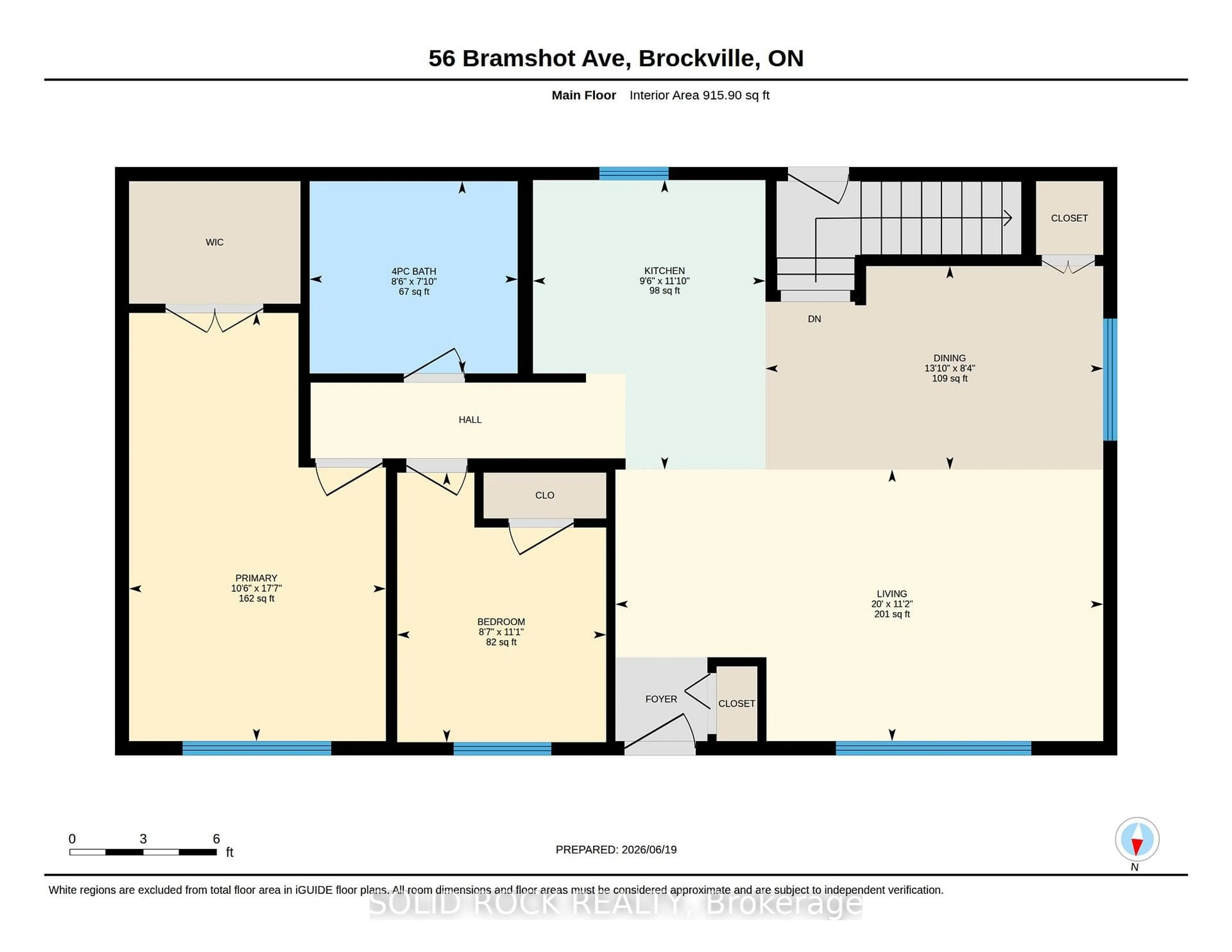 Floor plan for 56 Bramshot Ave, Brockville Ontario K6V 1Y8