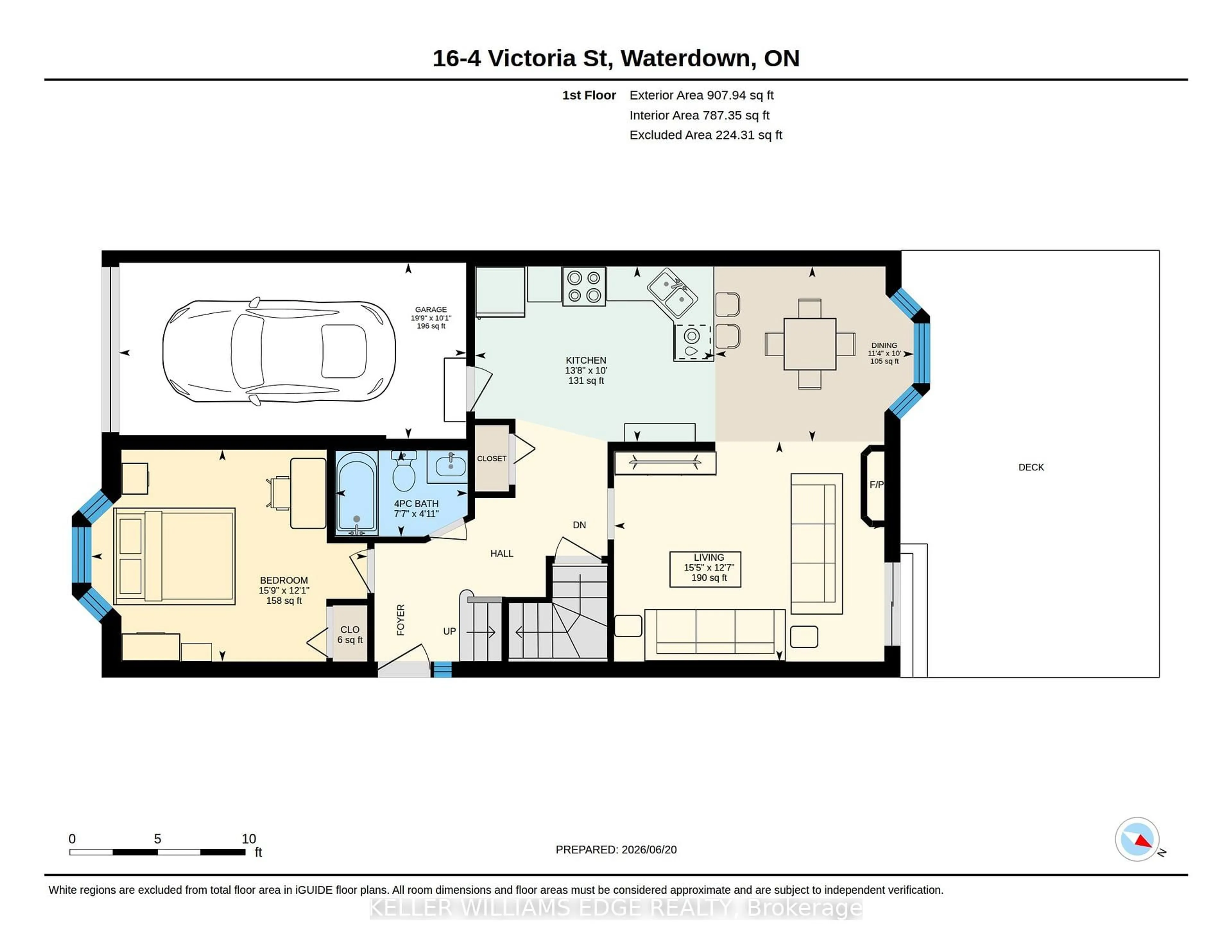 Floor plan for 4 Victoria St #16, Hamilton Ontario L9H 2B8
