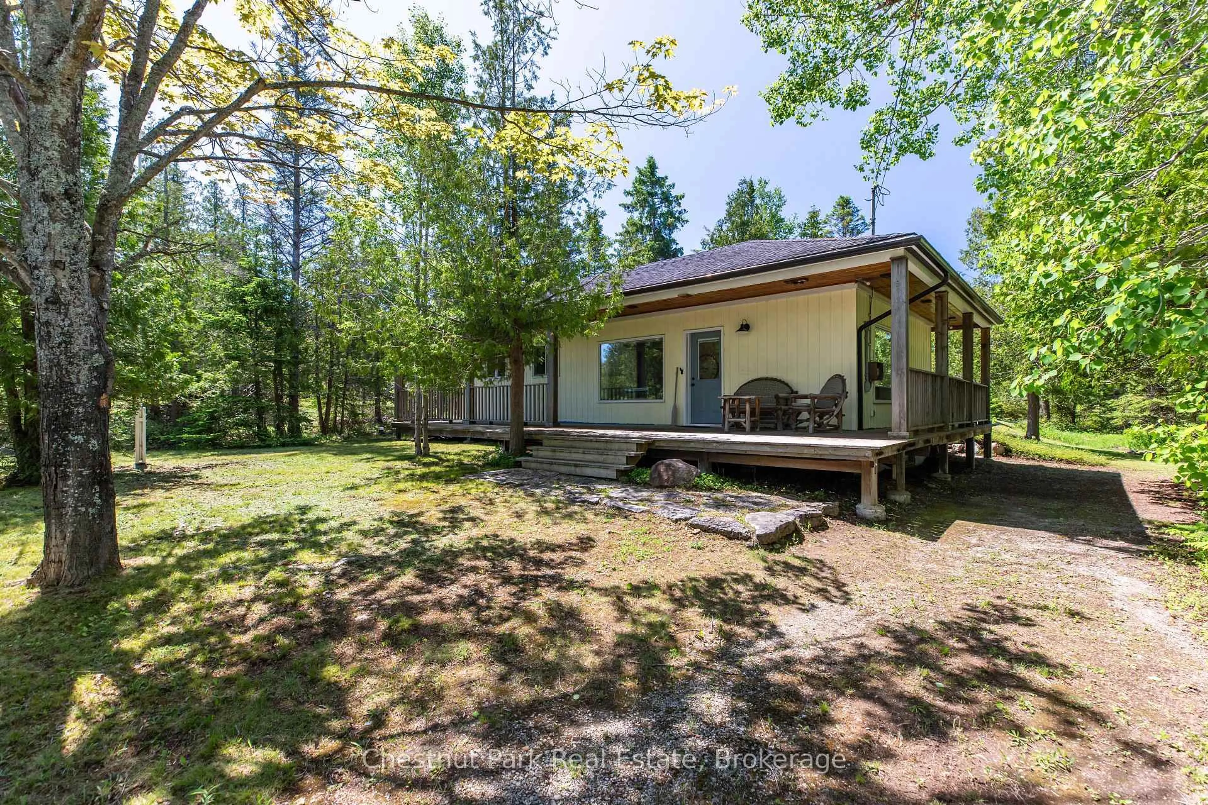 Patio, forest/trees view for 1248 Dorcas Bay Rd, Northern Bruce Peninsula Ontario N0H 2R0