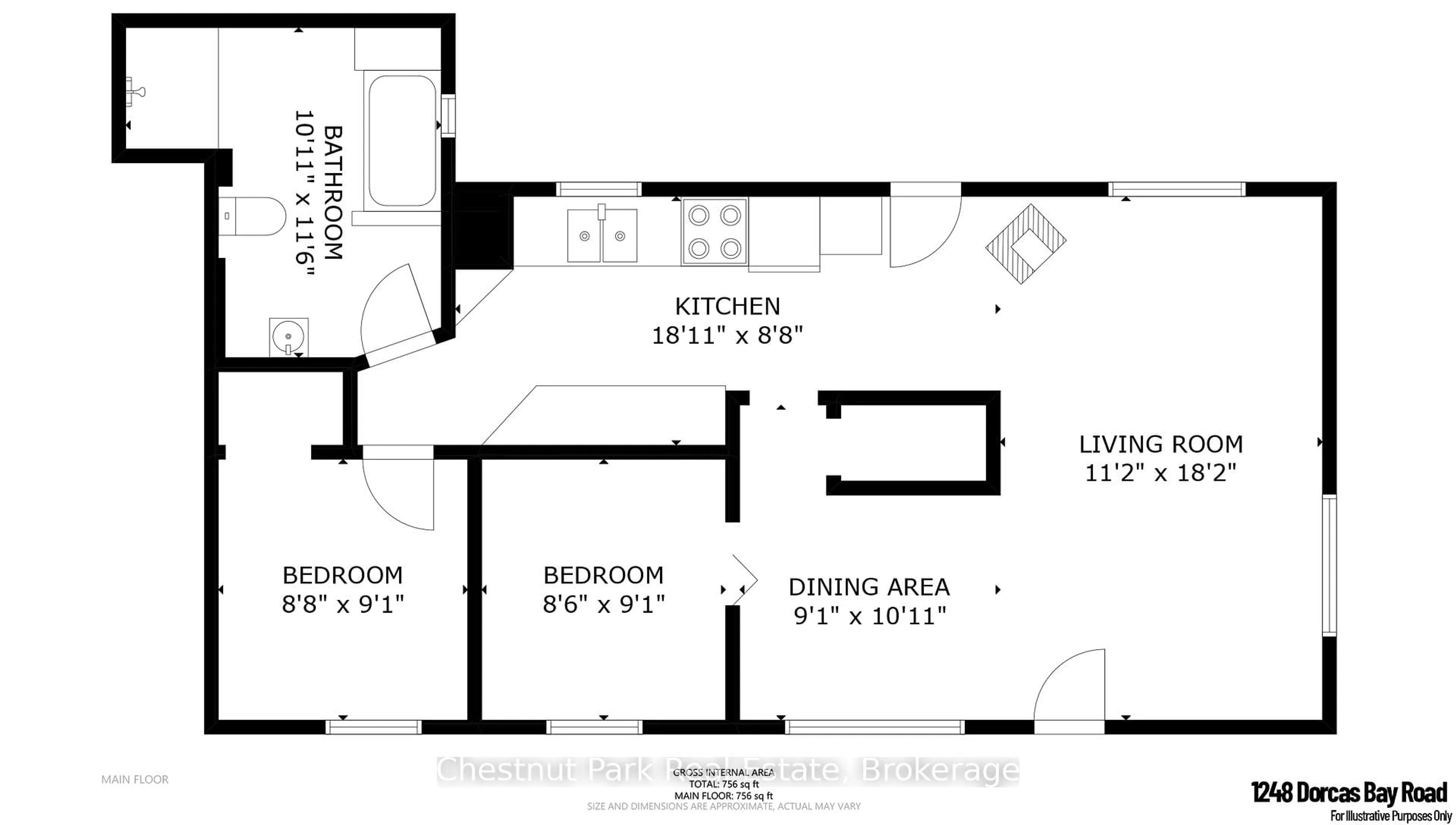 Floor plan for 1248 Dorcas Bay Rd, Northern Bruce Peninsula Ontario N0H 2R0