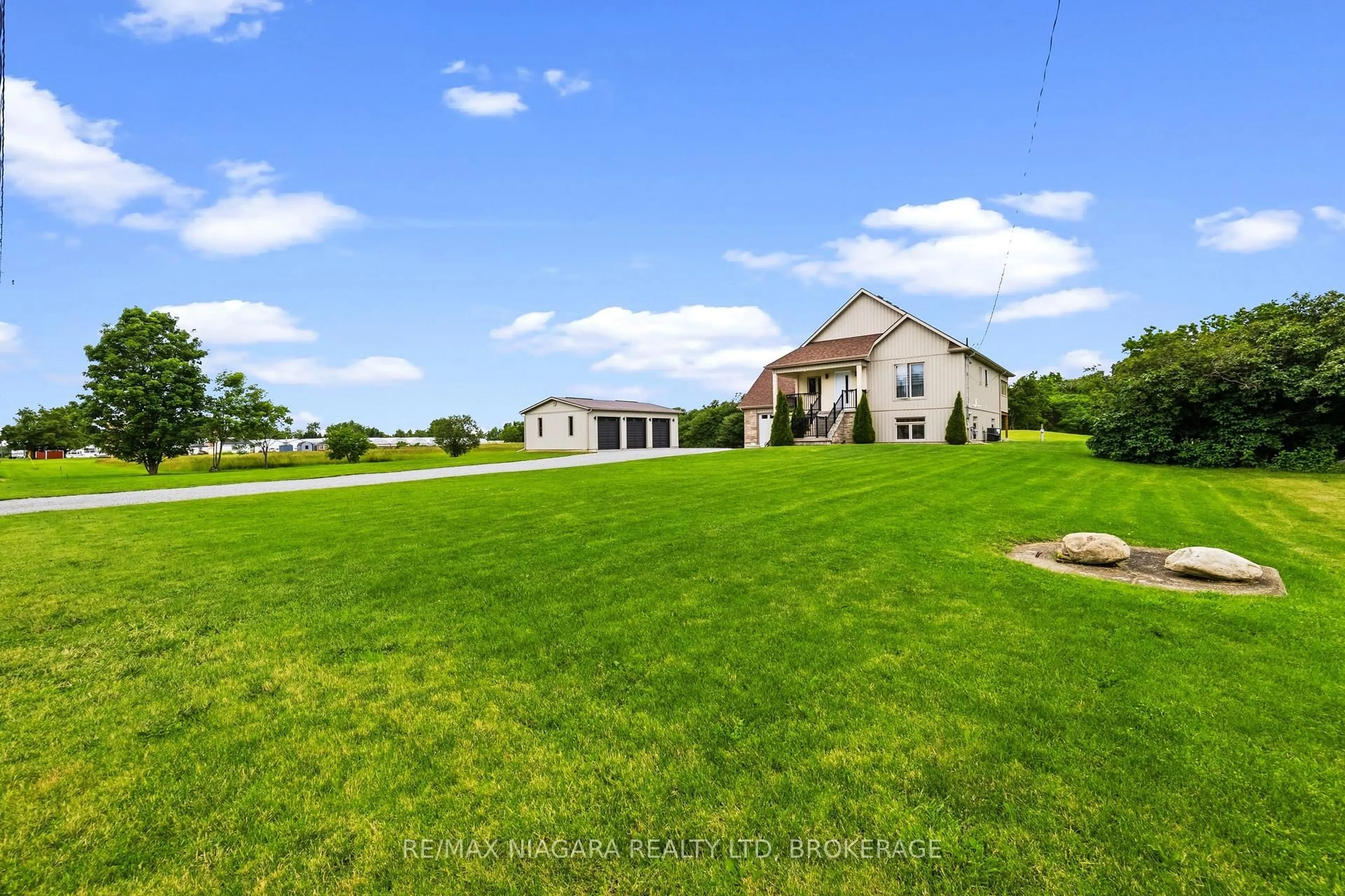 A pic from outside/outdoor area/front of a property/back of a property/a pic from drone, water/lake/river/ocean view for 2876 3 Highway, Port Colborne Ontario L3K 5V3