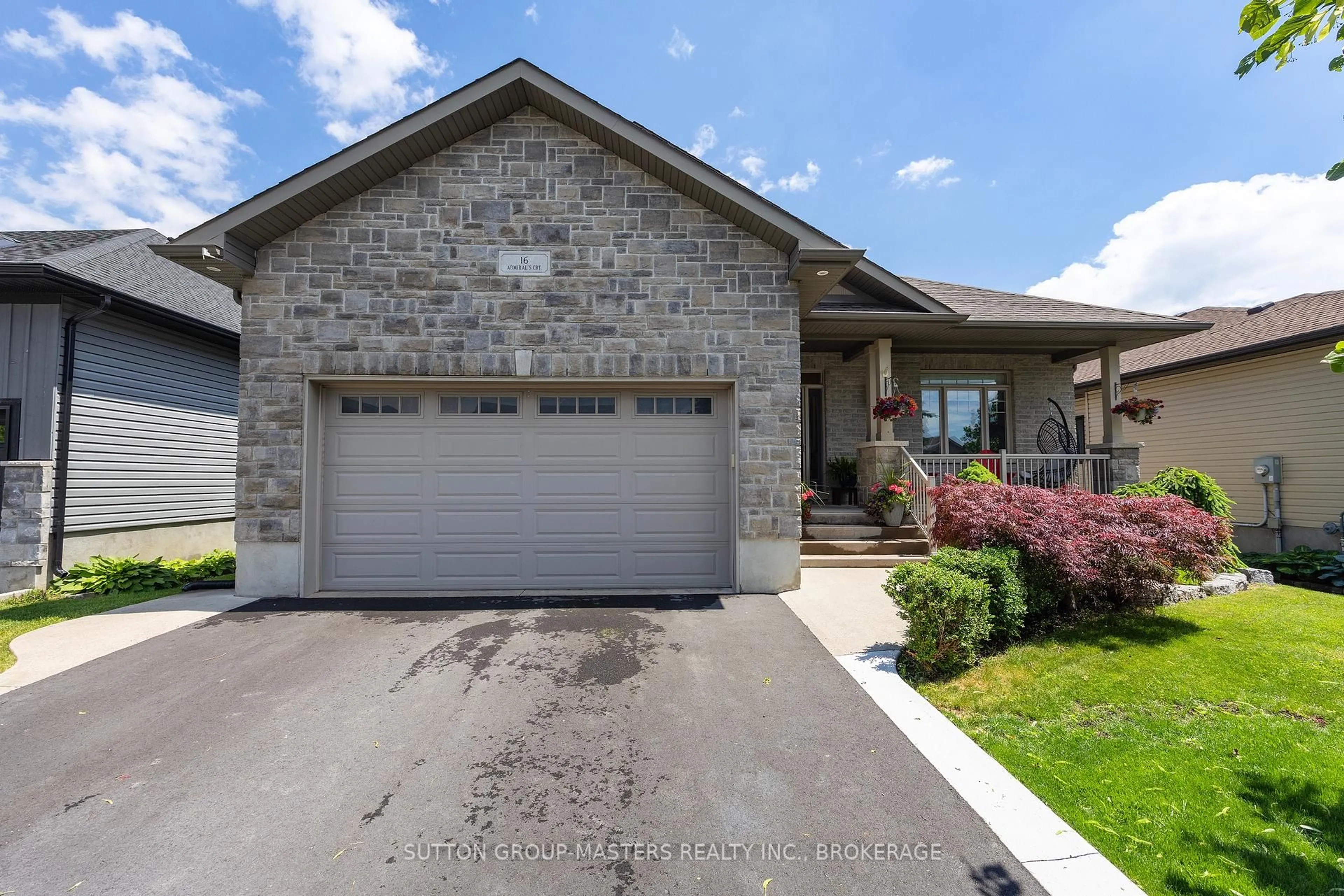 Home with brick exterior material, street for 16 Admirals Crt, Bath Ontario K0H 1G0