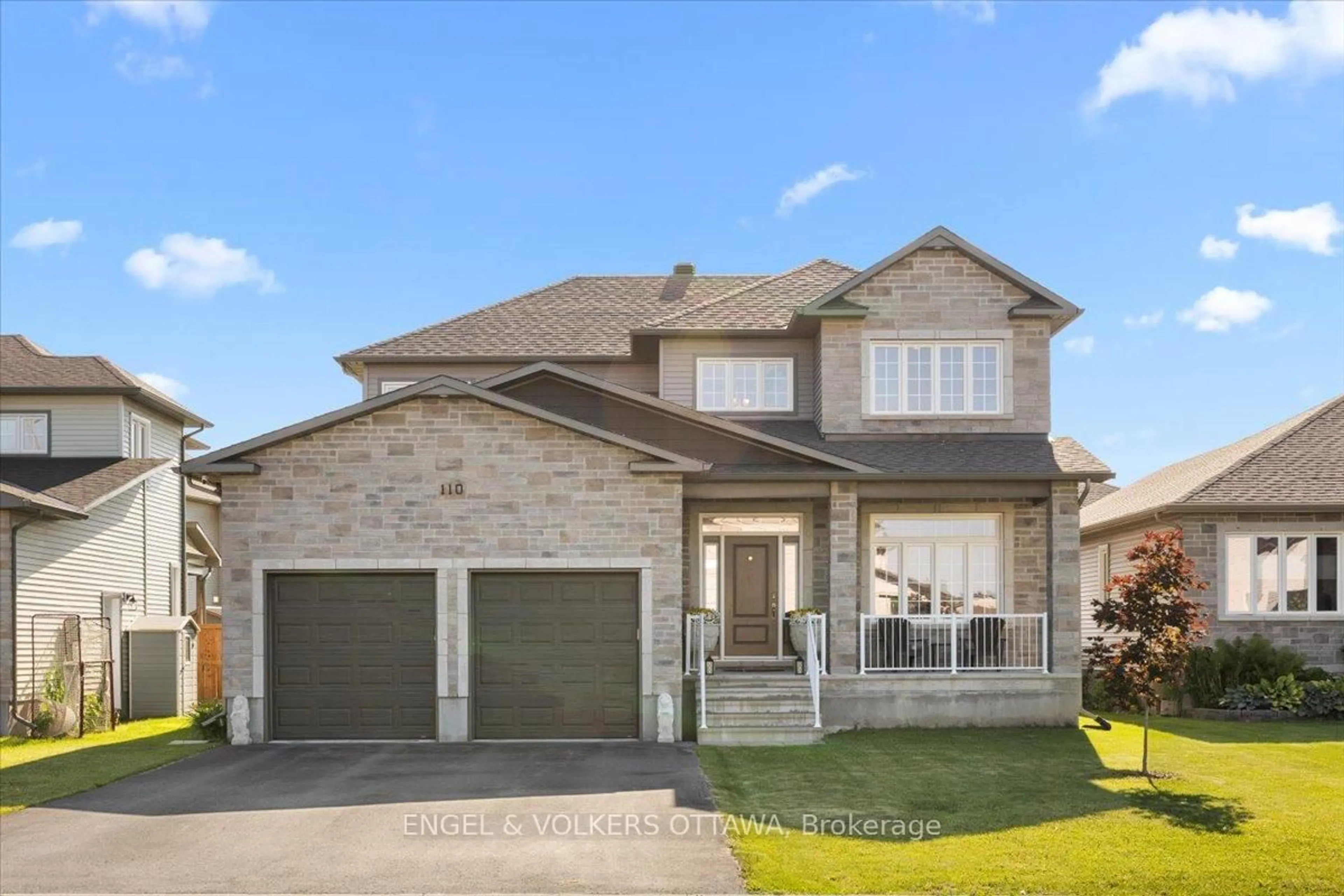 Home with brick exterior material, street for 110 Pioneer Rd, Russell Ontario K4R 0C9