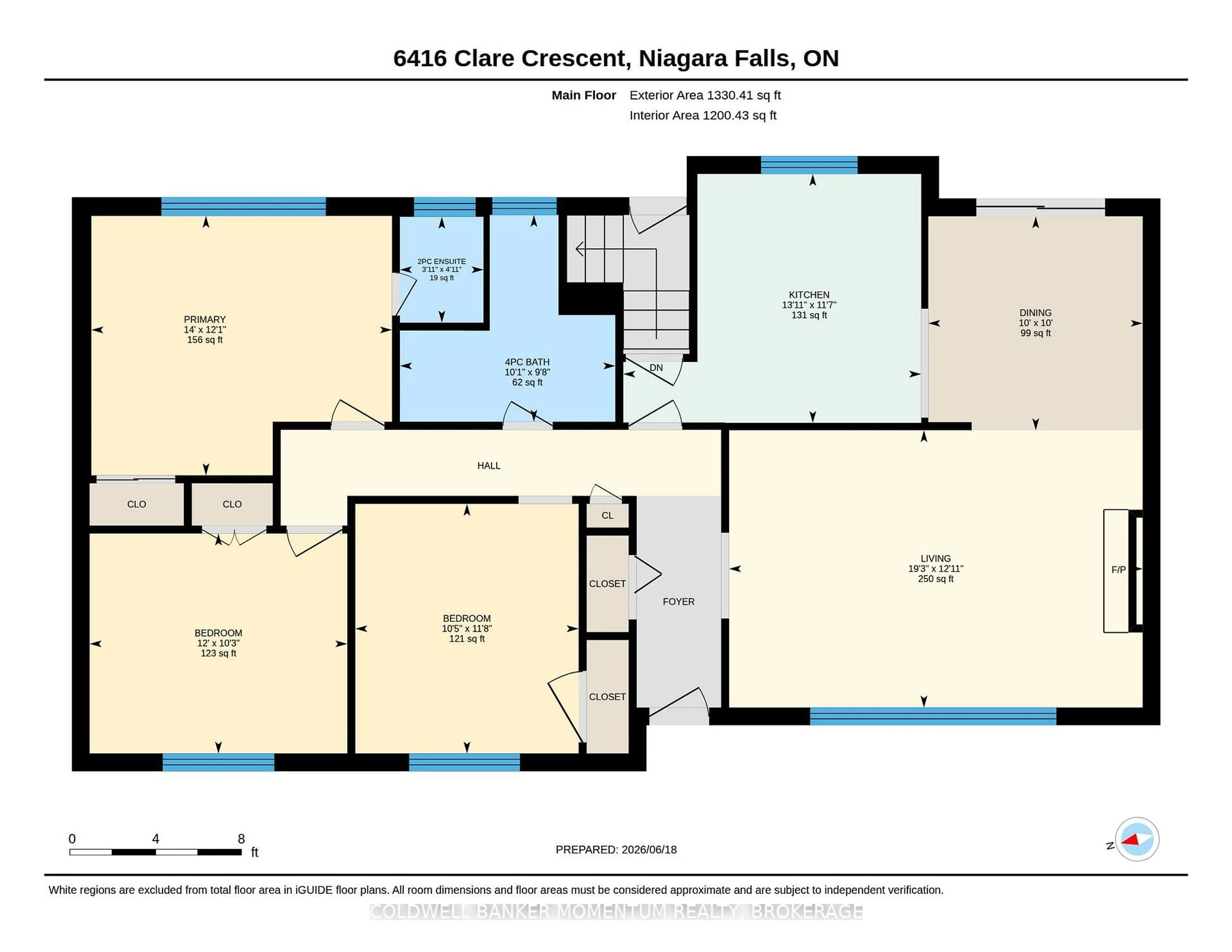 Floor plan for 6416 Clare Cres, Niagara Falls Ontario L2G 2E2